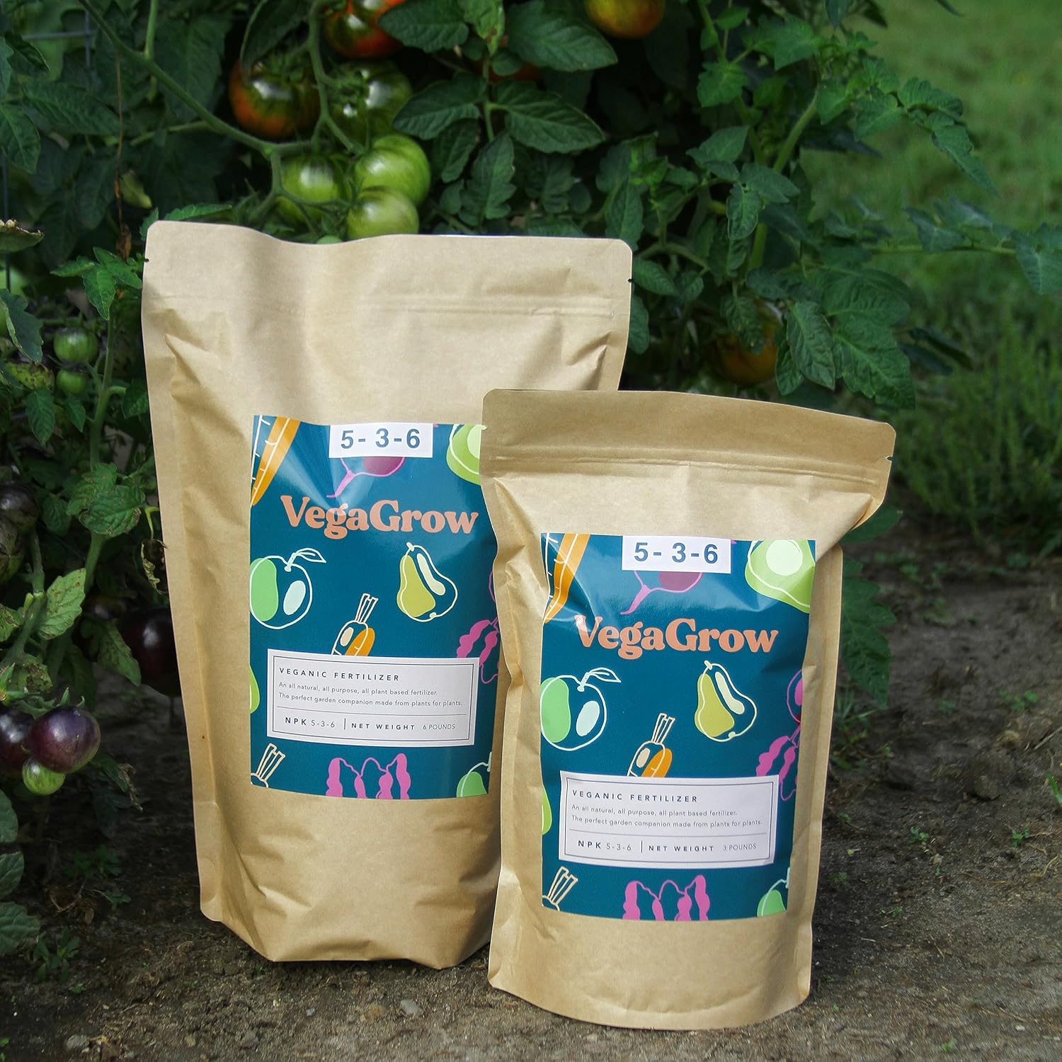 VegaGrow 5-3-6 Veganic Organic Natural All Purpose Plant Flower and Vegetable Fertilizer (6lb)