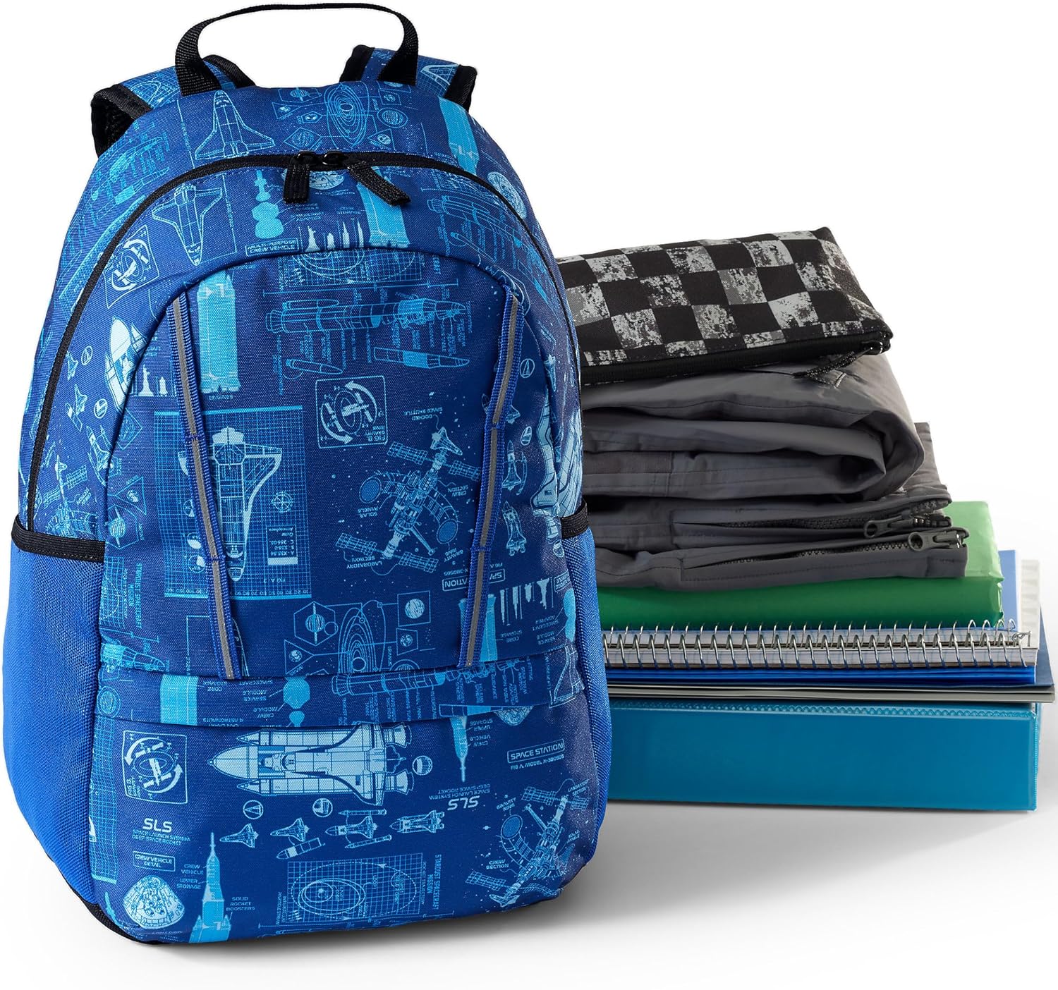 Lands' End Kids' ClassMate Blue Galaxy Space Small - Image 6