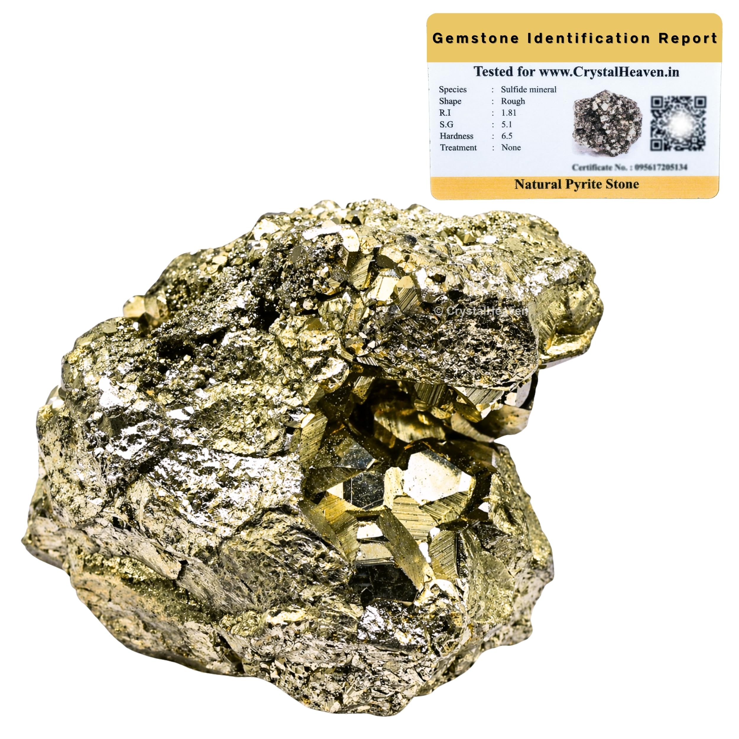 Pyrite Stone Original Cluster Samples - High Energy Natural Iron Pyrite Stone Gold Rock Reiki Crystal Used for Increased Willpower and Manifestation (250-350 gram)