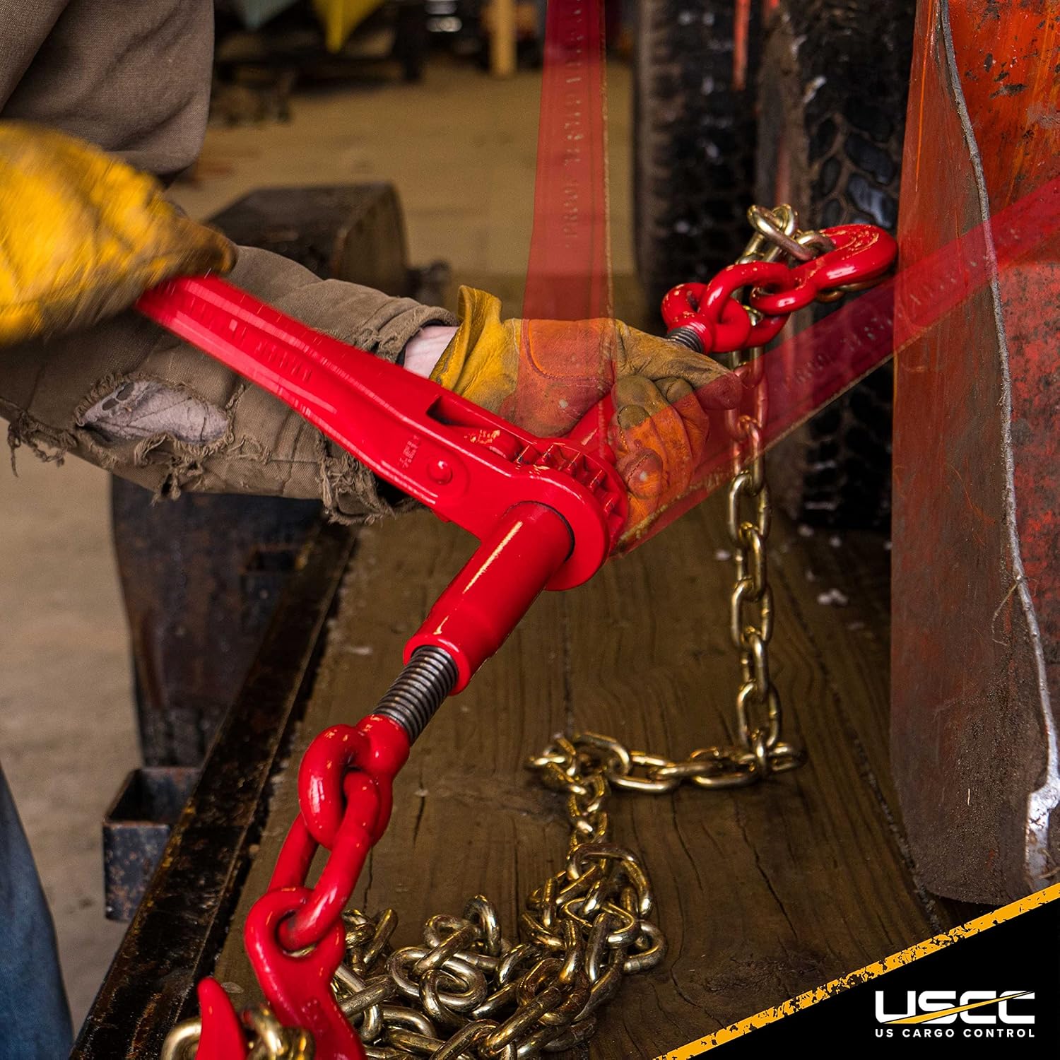 US Cargo Control Heavy Duty Ratchet Load Binder for 1/2" Grade 70 Chain (Working Load Limit: 13,000lb), 2-Pack