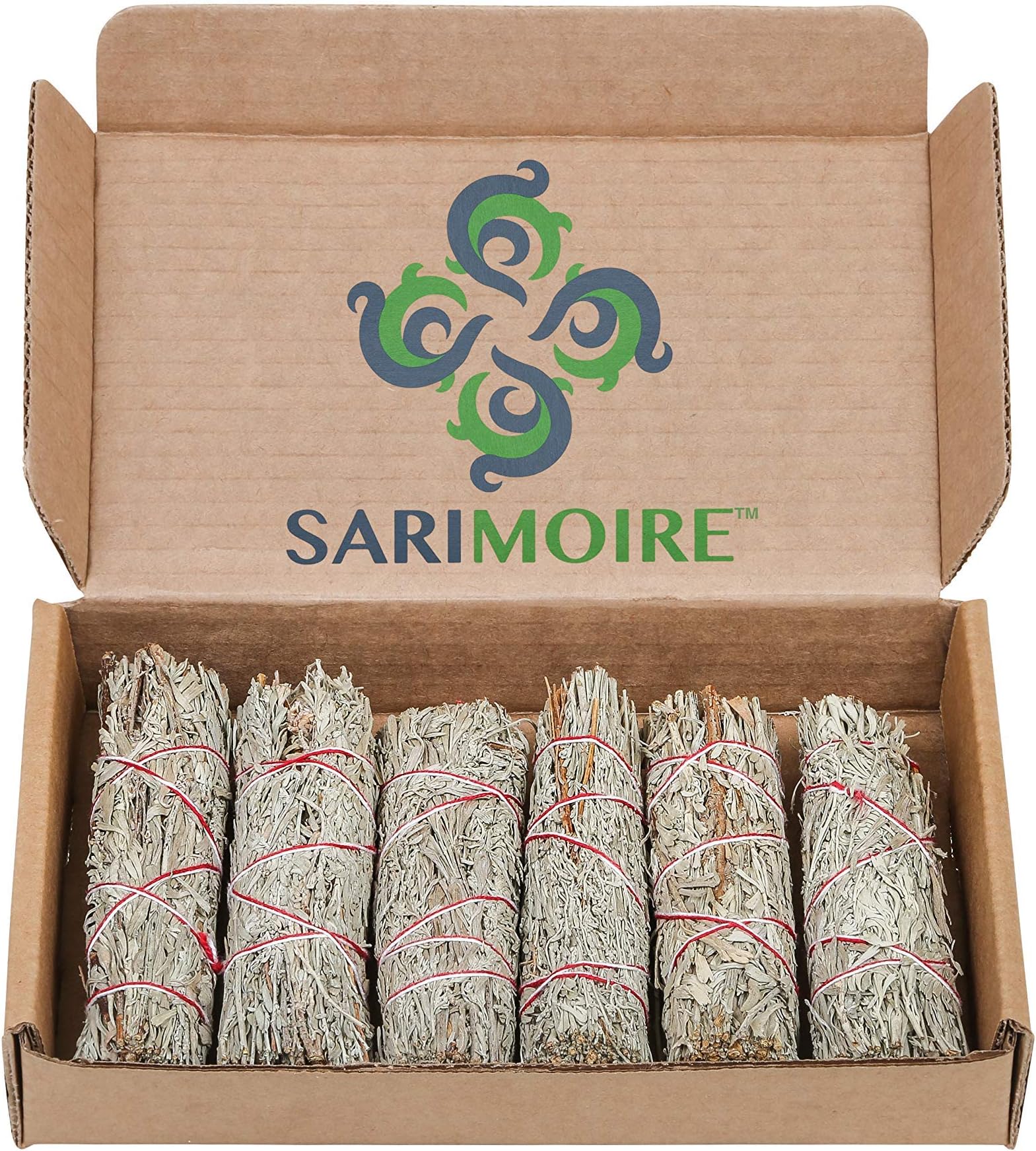 Sarimoire Sage Bundles - 6-4" Blue Sage Smudge Sticks - Perfect Sage Stick Smudge Sticks Smudging Kit Replenishment