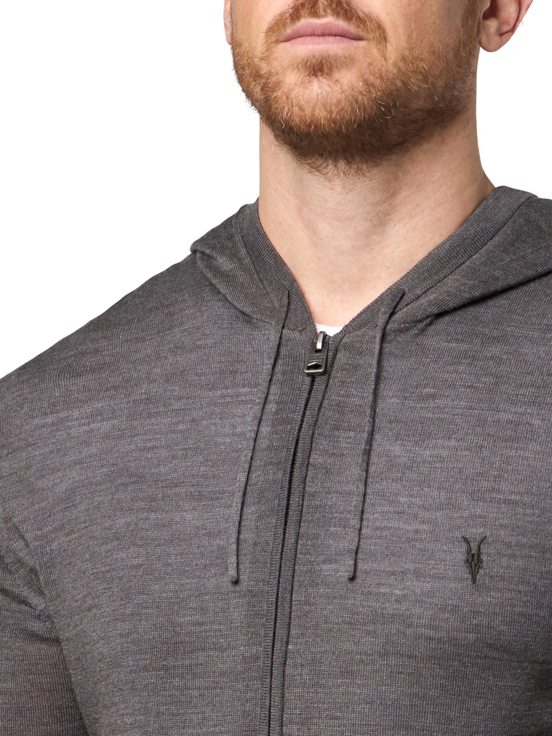 AllSaints Męska bluza z kapturem Merino