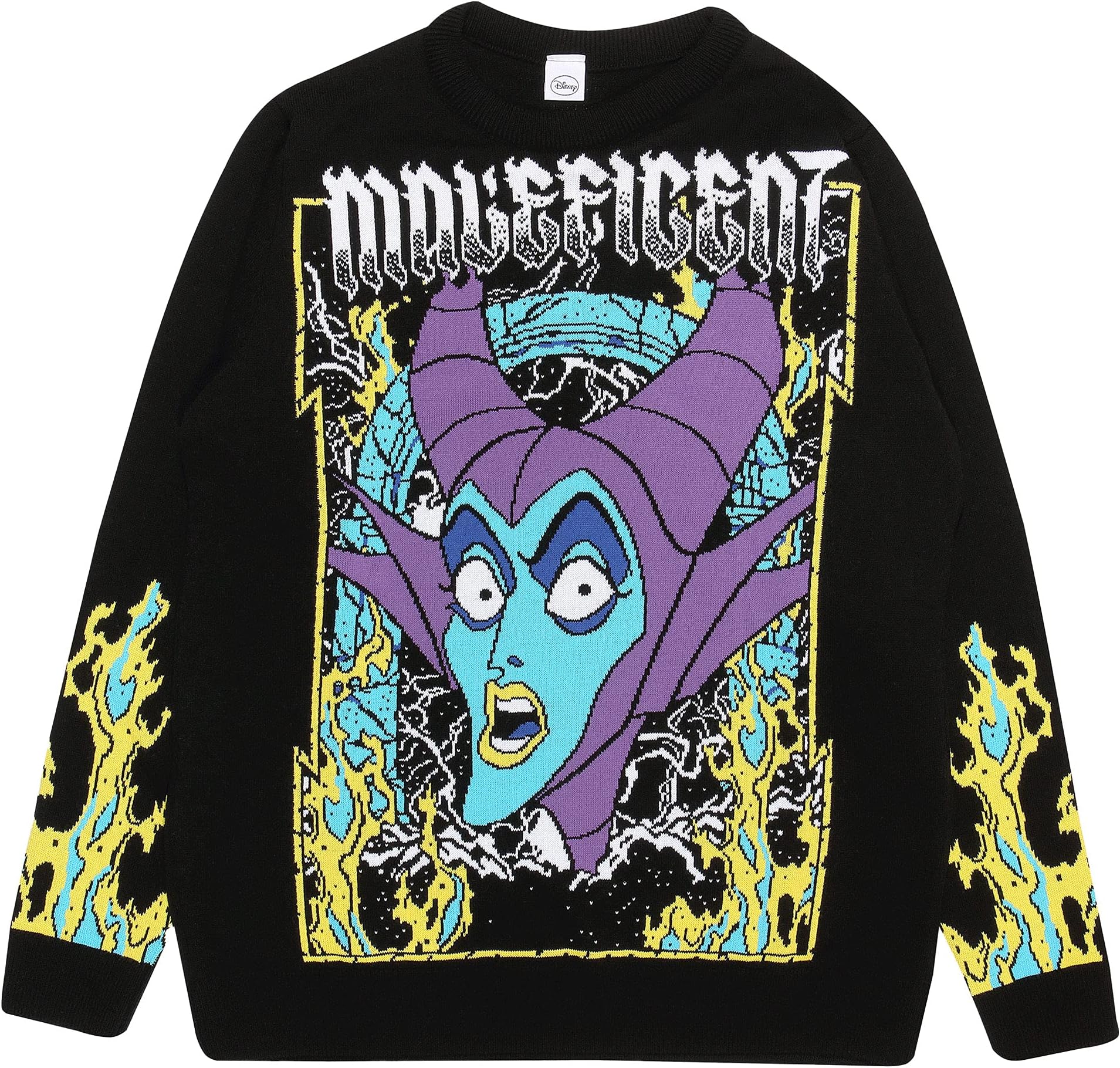 Popgear womens Disney Maleficent Women's Knitted Jumper Black pullover-sweaters