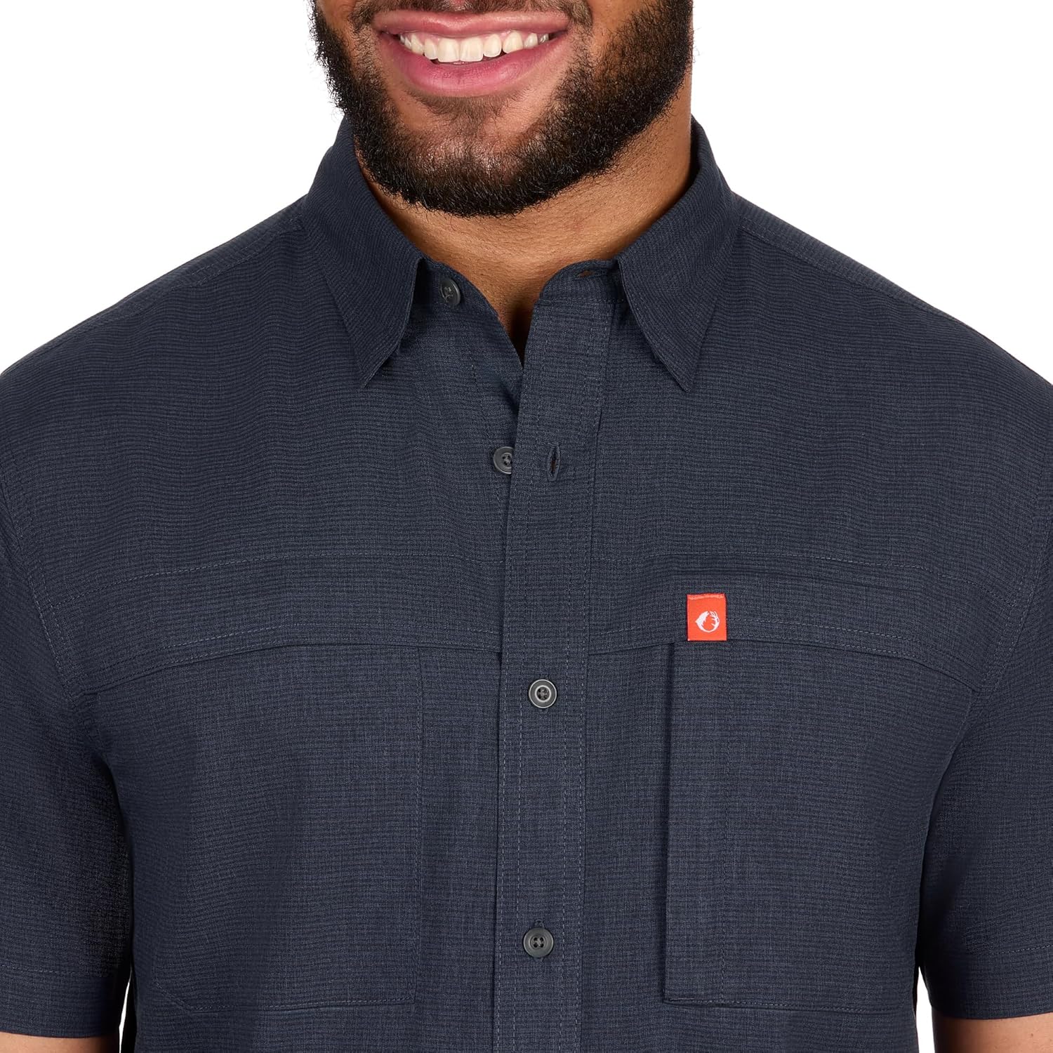 The American Outdoorsman Mens Short Sleeve Heather Stripe Shirt - Quick-Dry Sun Protection Fishing Shirt for Men - Image 2