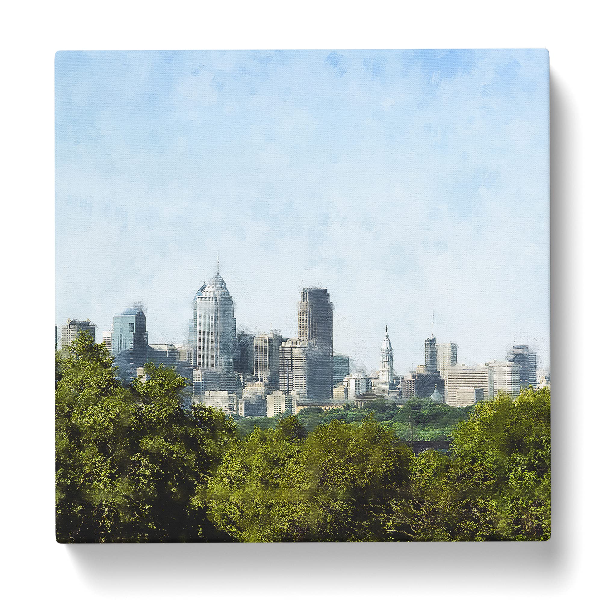 Philadelphia Skyline Canvas Print, Mixed, 35L x 35W cm - Image 3