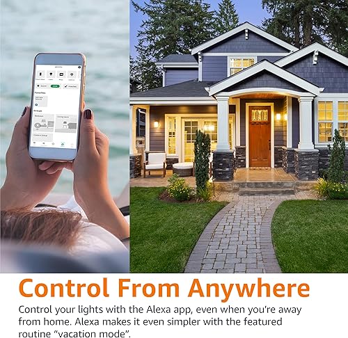 Miniatura 4 de Tienda Basics Bombilla LED inteligente A19, regulable blanco suave (2700 K), 9 W (equivalente a 60 W), 800 LM, funciona solo con Alexa, Wi-Fi de 2.4