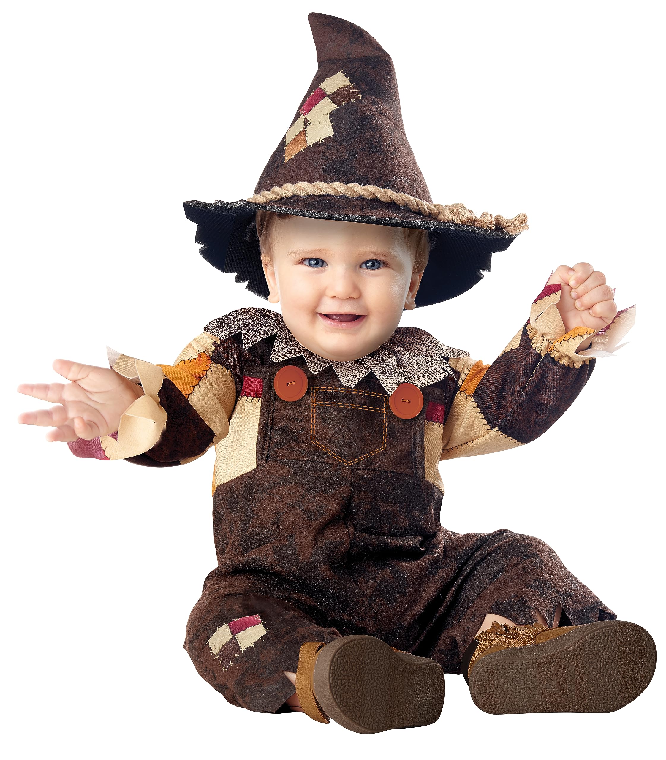 Jadeo Halloween-Kostüm Für Babys – Vogelscheuche-Overall Mit Hut – Größe 74 (6-12 Monate)