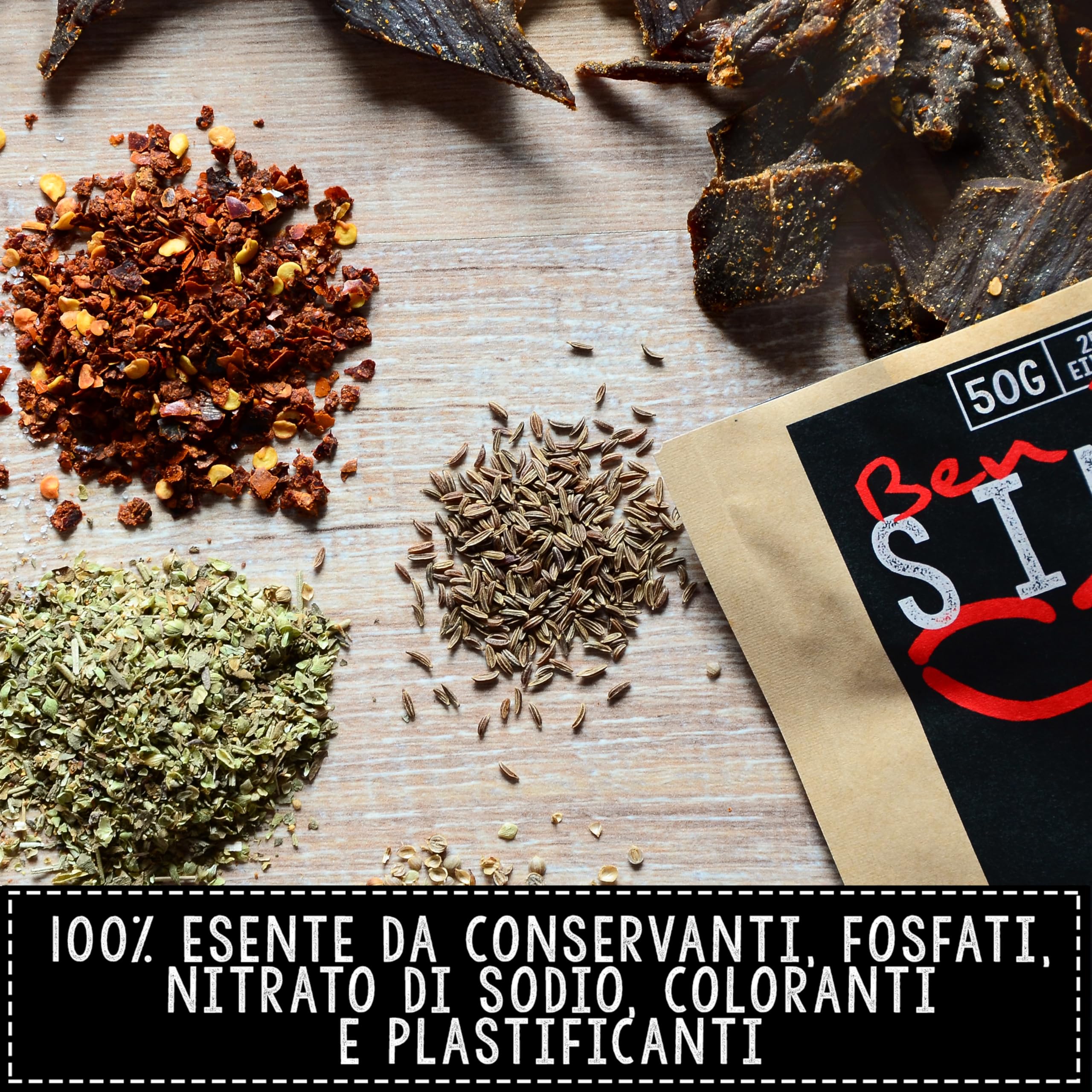 Beef Jerky Scatola di Campioni, 5 x 50g, La carne secca numero 1 in Austria, senza additivi, senza conservanti