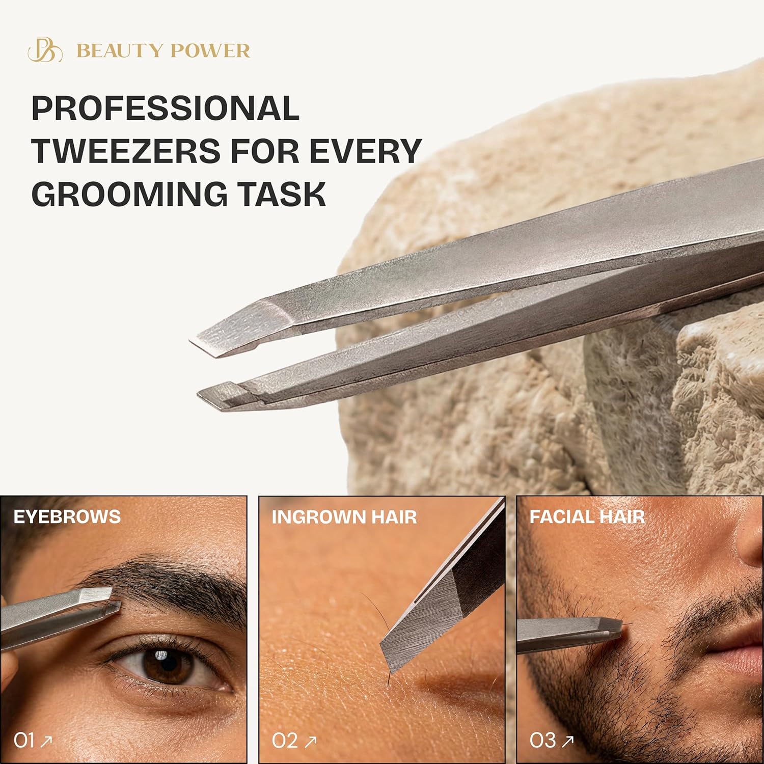 Manicure Pedicure Set 7-in-1 Stainless Steel, Ultra Sharp, Slanted Nail Clipper, Fingernail Clipper, Cuticle Nipper, Glass Nail File, Eyebrow Tweezers, Scissors, Case - Gift Idea - Gray - Image 6