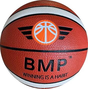 BMP Basketball Size 7 - Suitable for Male and Female Basketball Players Aged 13 Years and up - Official Weight Specifications with a Circumference of 29.5 75cm