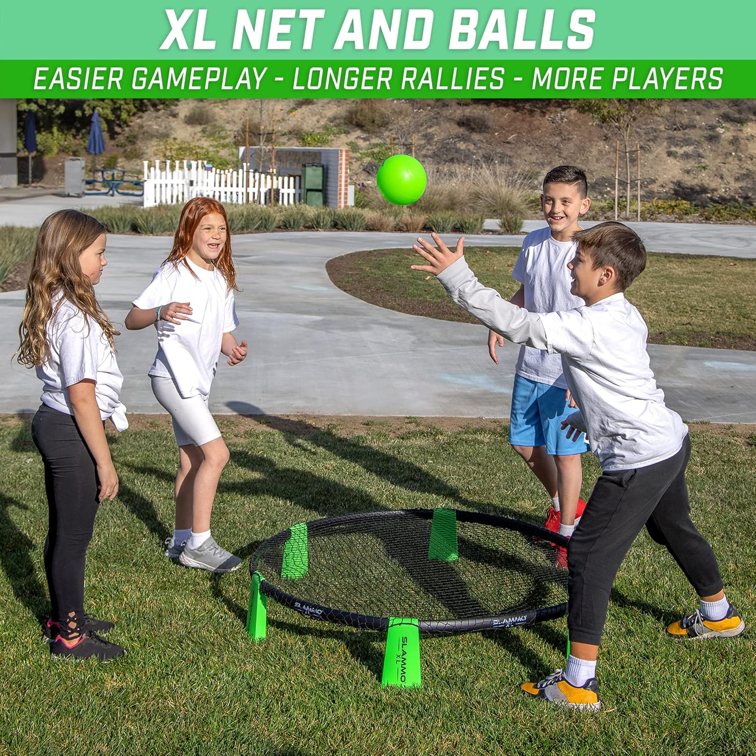 GoSports Slammo XL Game Set | Huge 48" Net | Great for Beginners, Younger Players or Group Play
