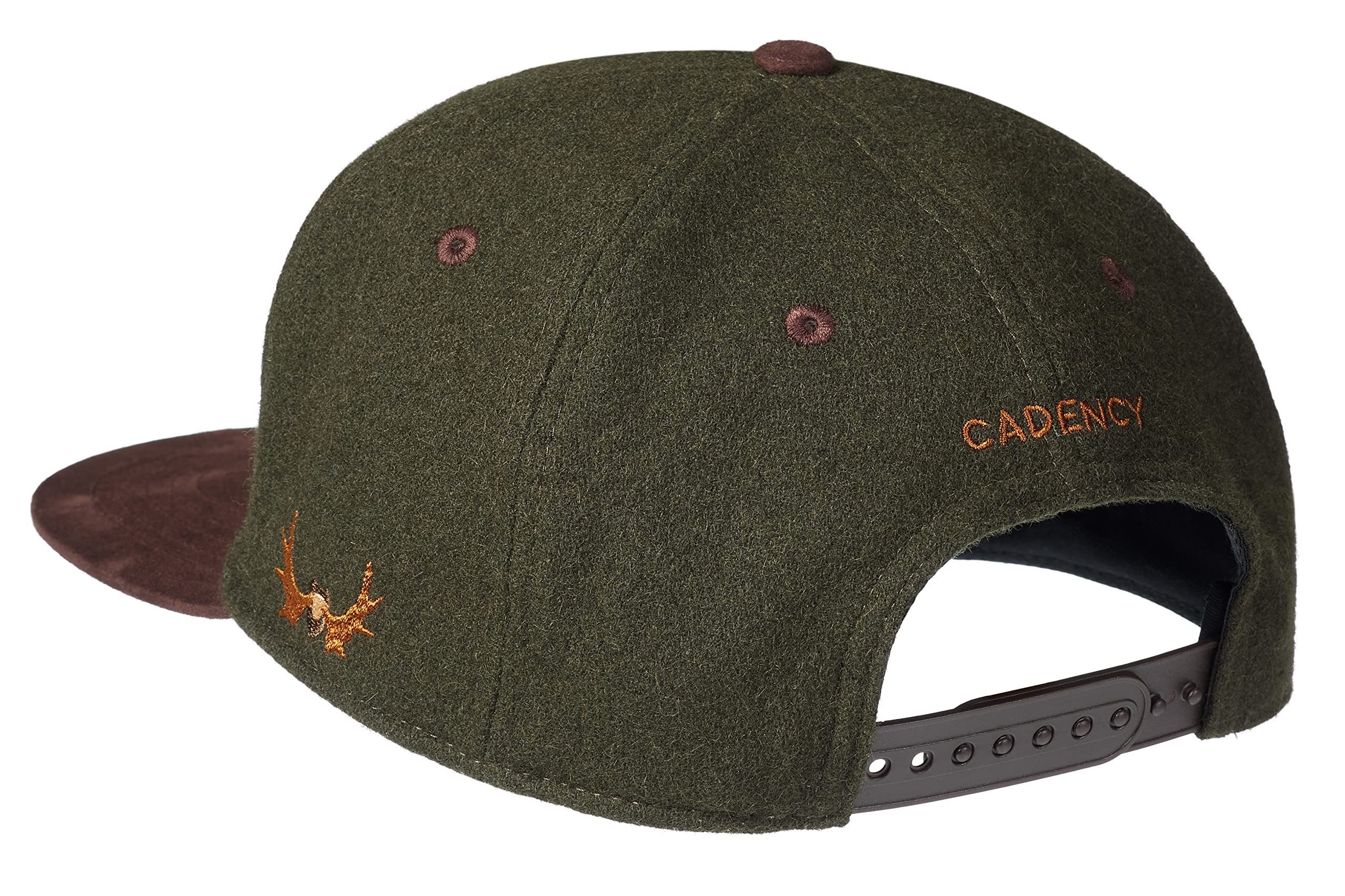 Cadency® Gorra con acogedor diseño invernal, unisex, talla ajustable, verde oscuro, Talla única