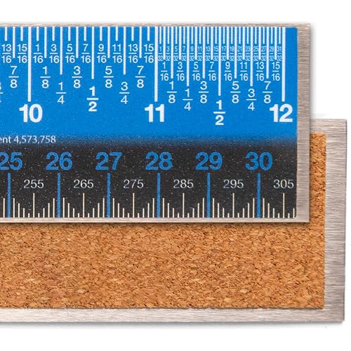 Victor Easy Read 12-Inch Stainless Steel Ruler woth Cork Backing