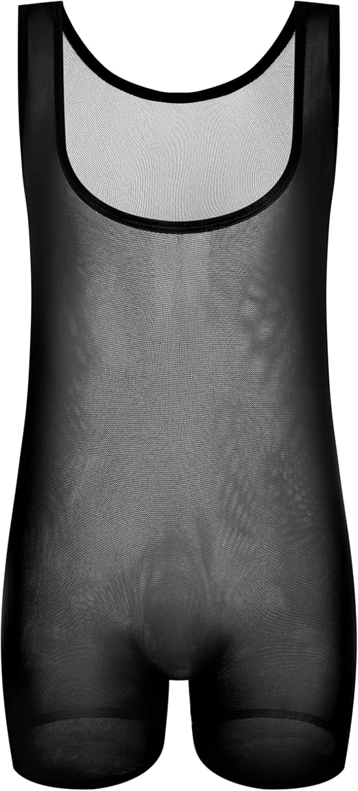 2 pezzi/set canotta in rete da uomo + boxer senza maniche a