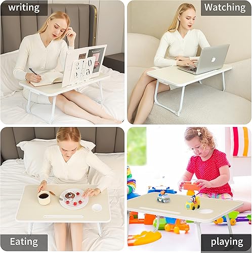 Miniatura 9 de 28 x 16 pies Mesa plegable extragrande para computadora portátil para cama, escritorio de piso, ideal para comer, estudio, uso de computadora y