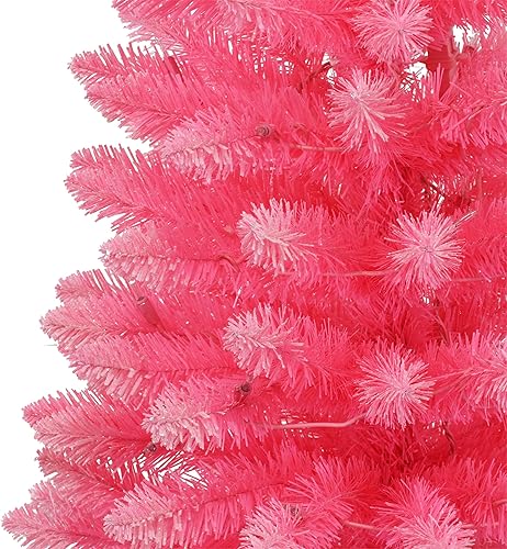 Vista 24 de Árbol azul de moda preiluminado de 3 pies, 97 puntas, 50 luces incandescentes transparentes UL, base de arpillera