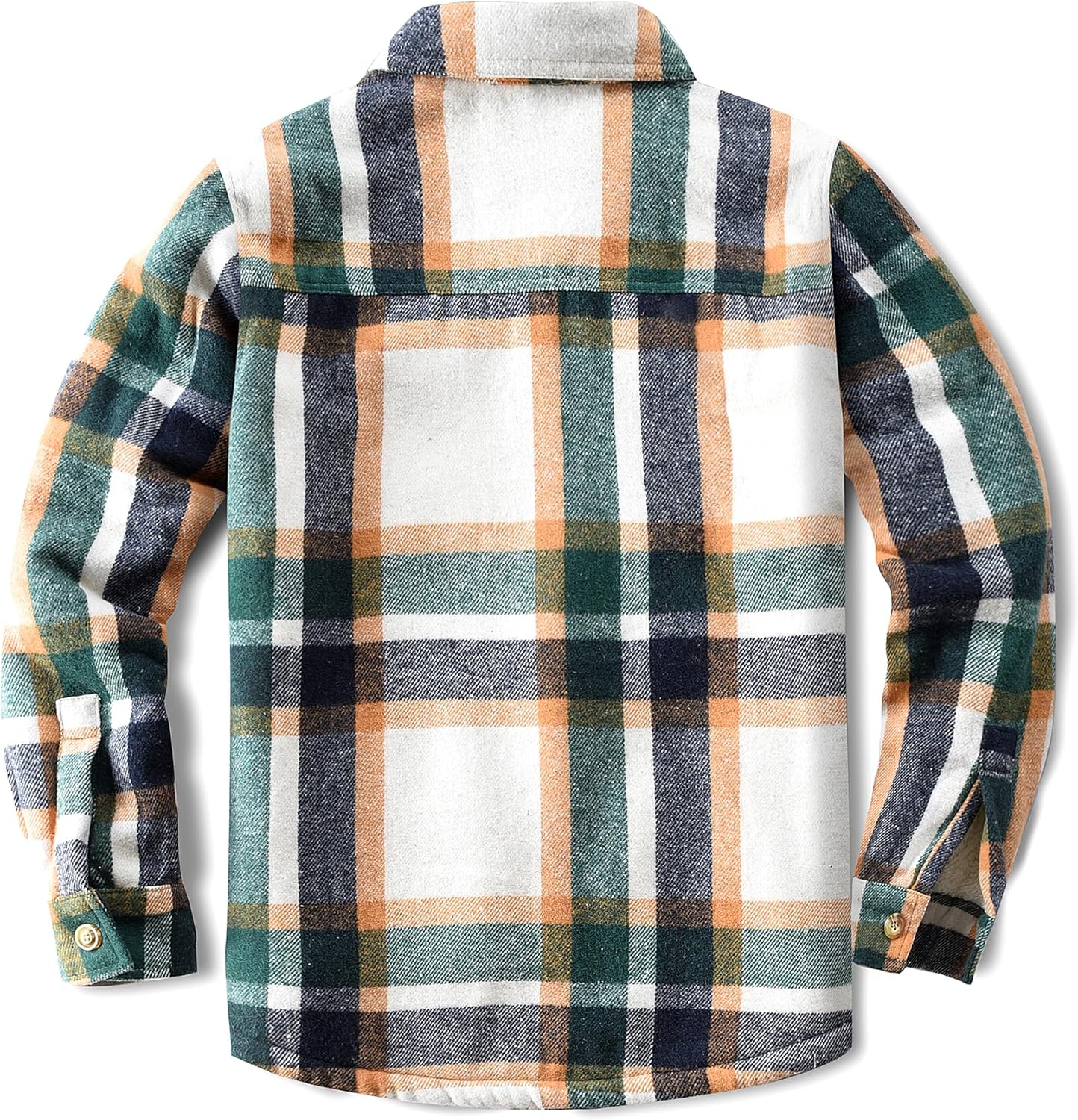 Men's Cotton Sherpa Lined Button Down Flannel Shirt Jacket Plaid Soft Outdoor Flannel Jacket Shirt - Image 4