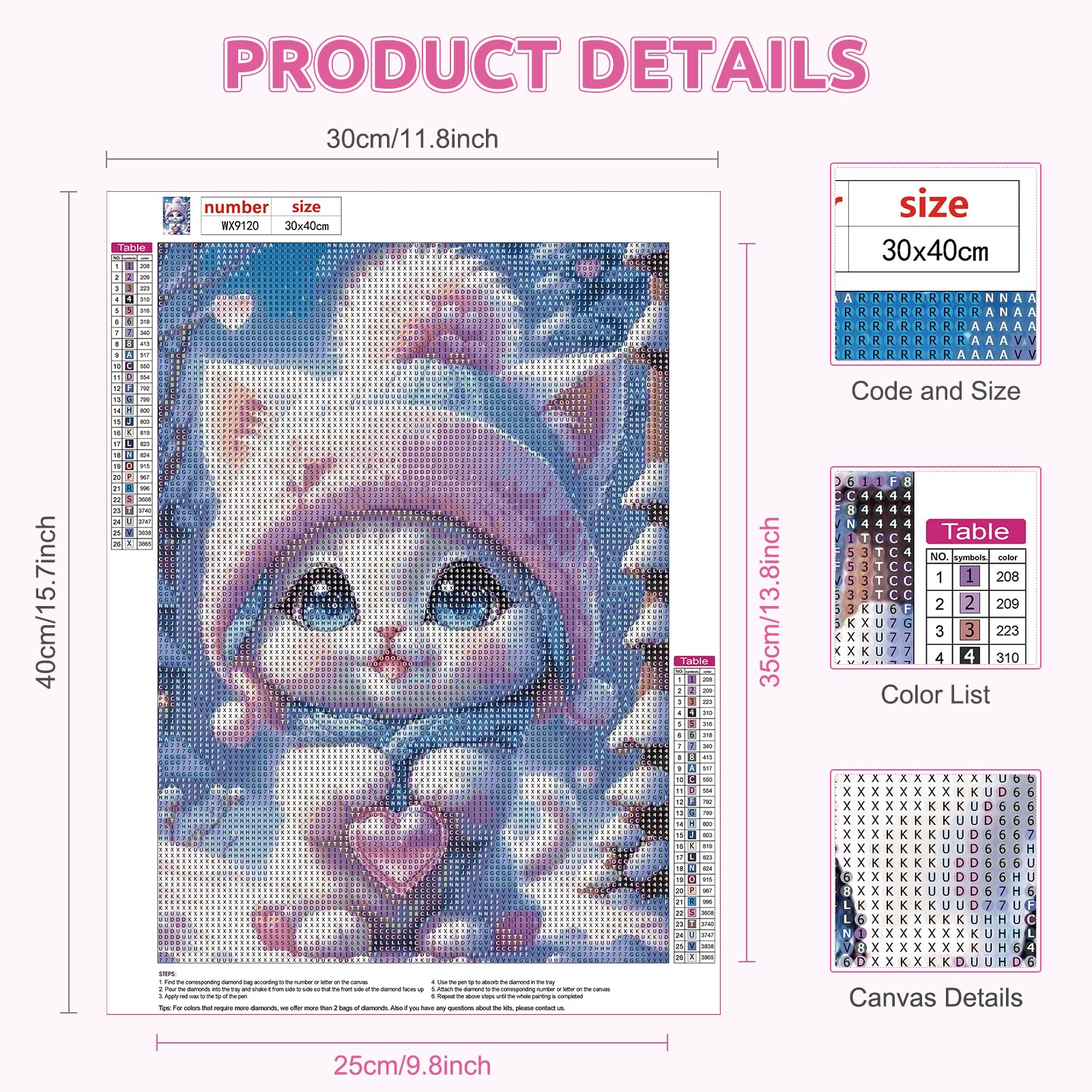 Kit Peinture Diamant 5D Chats - 30x40cm, Loisir Créatif Adulte Et Enfant
