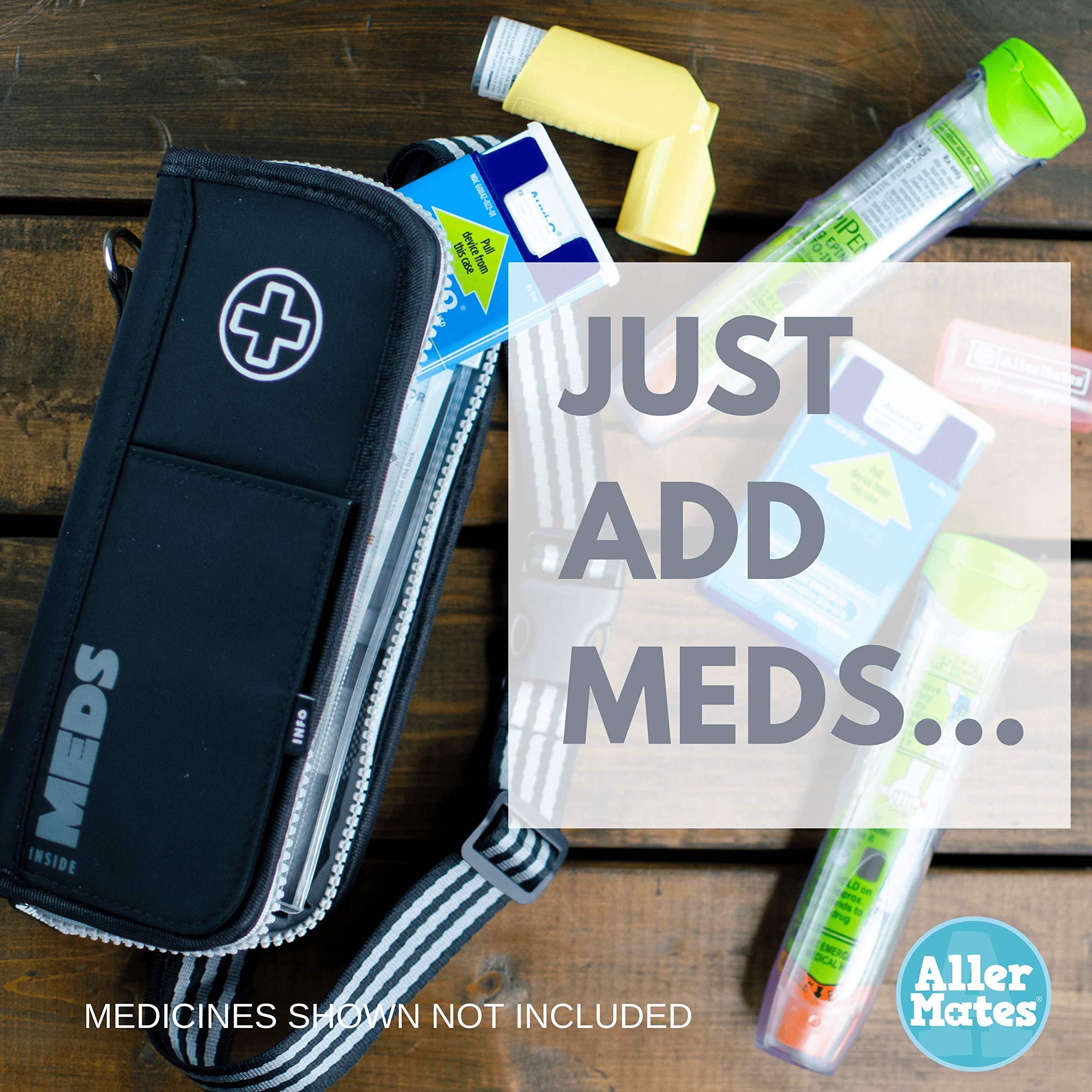 EpiPen Deluxe Carrying Case for Kids & Adults "Jet Black" Allergy