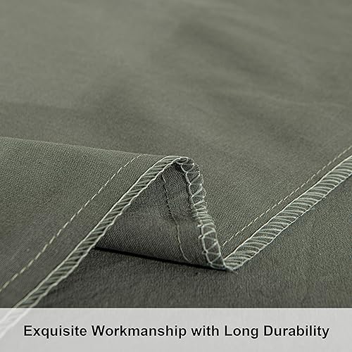 Miniatura 3 de NTBAY Juego de funda de edredón de algodón lavado, 3 piezas, transpirable con cierre de cremallera, tamaño Queen, gris ahumado