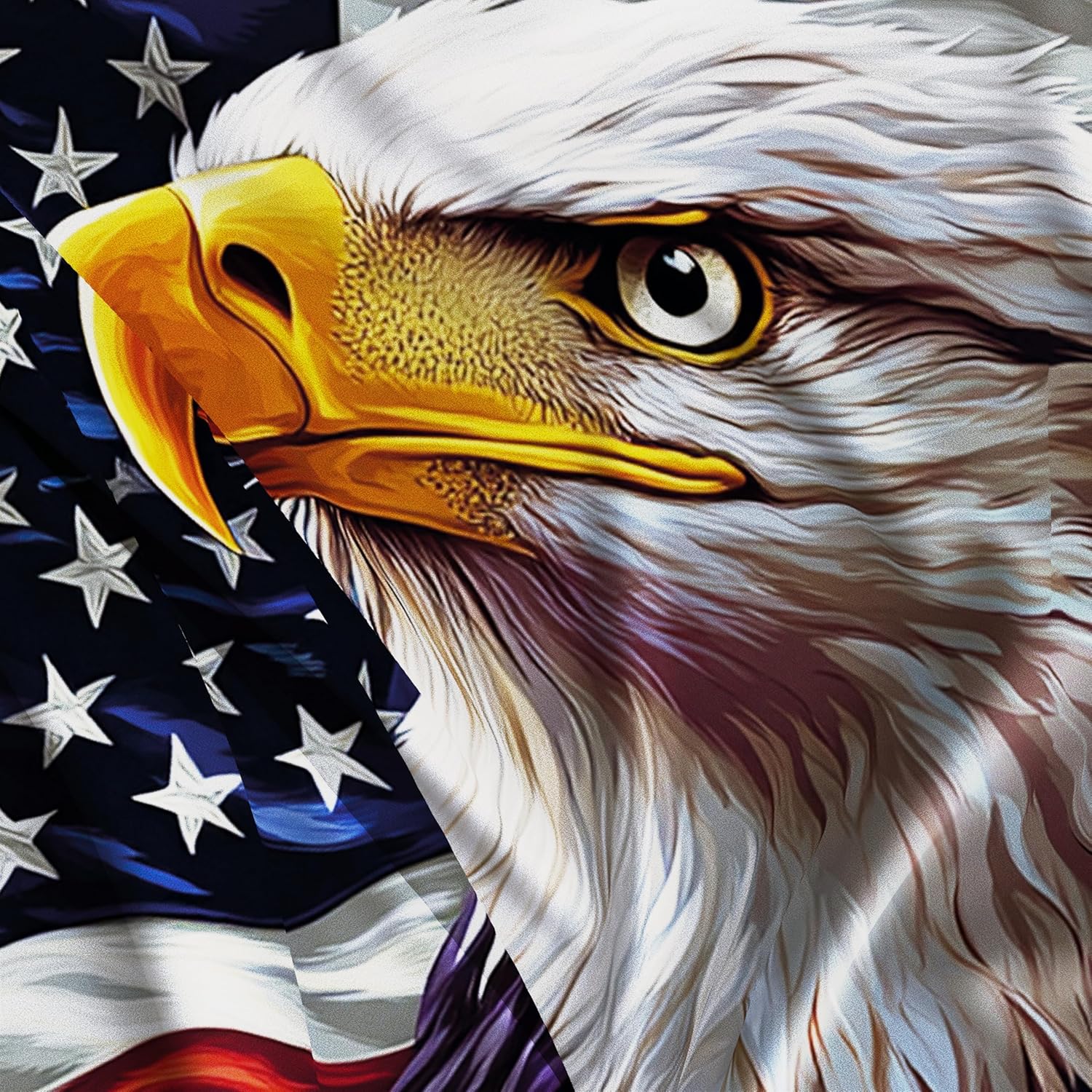 Eagle Flag - Funny USA Flag - Double-sided Digital Print - 110Den Thick polyester - 2 brass eyelets, large 5ft x 3ft