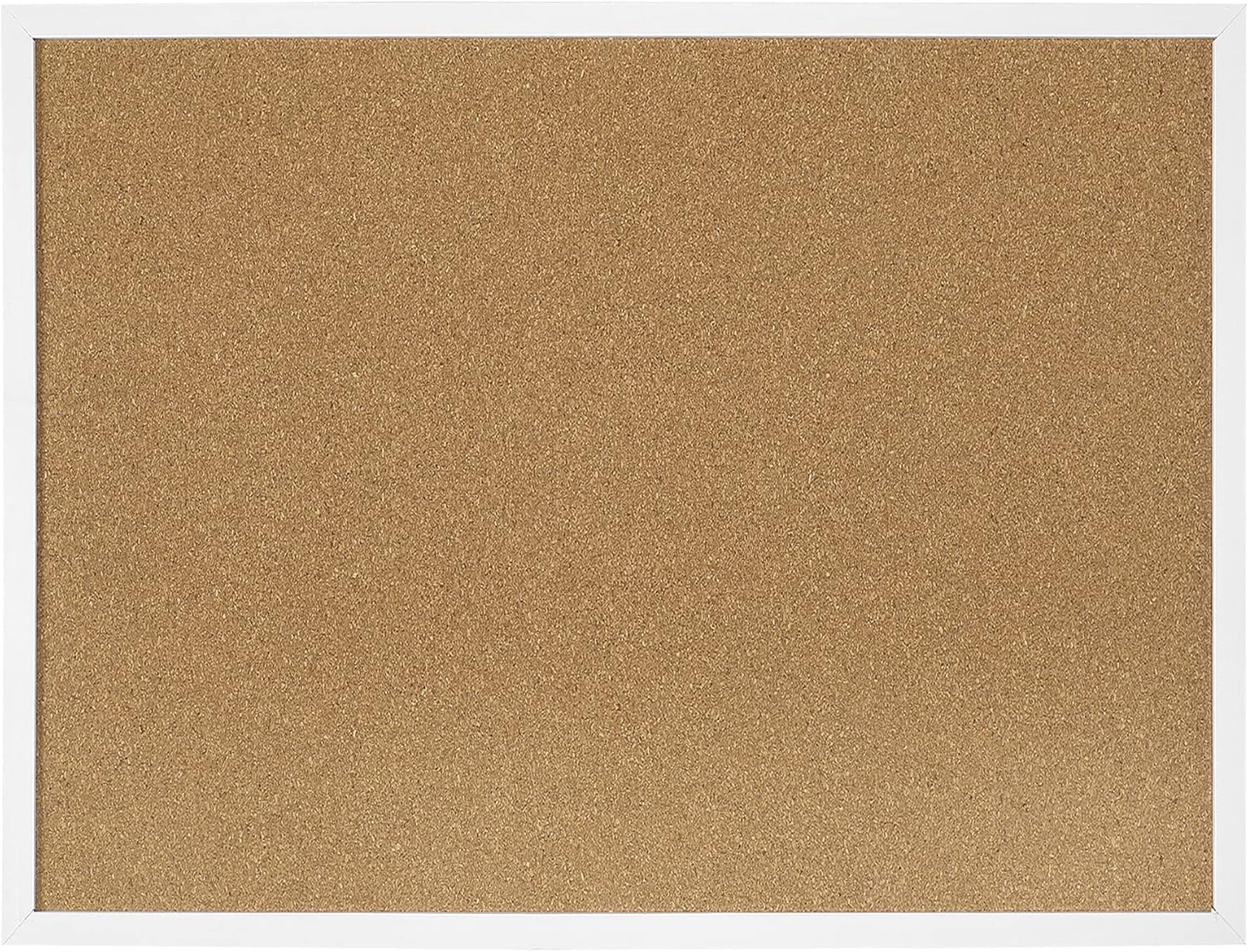 FEBSNOW Cork Board Bulletin Board 23 x 15.7 Inches with Rectangle White Frame Hanging Pin for Walls Office Message Board or Vision Board Decoration 23" x 15.7" White Border Color