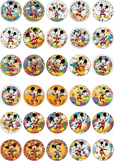 30 x Edible Cupcake Toppers – Mouse Friends Inspired Collection of Edible Cake Decorations | Uncut Edible on Wafer Sheet