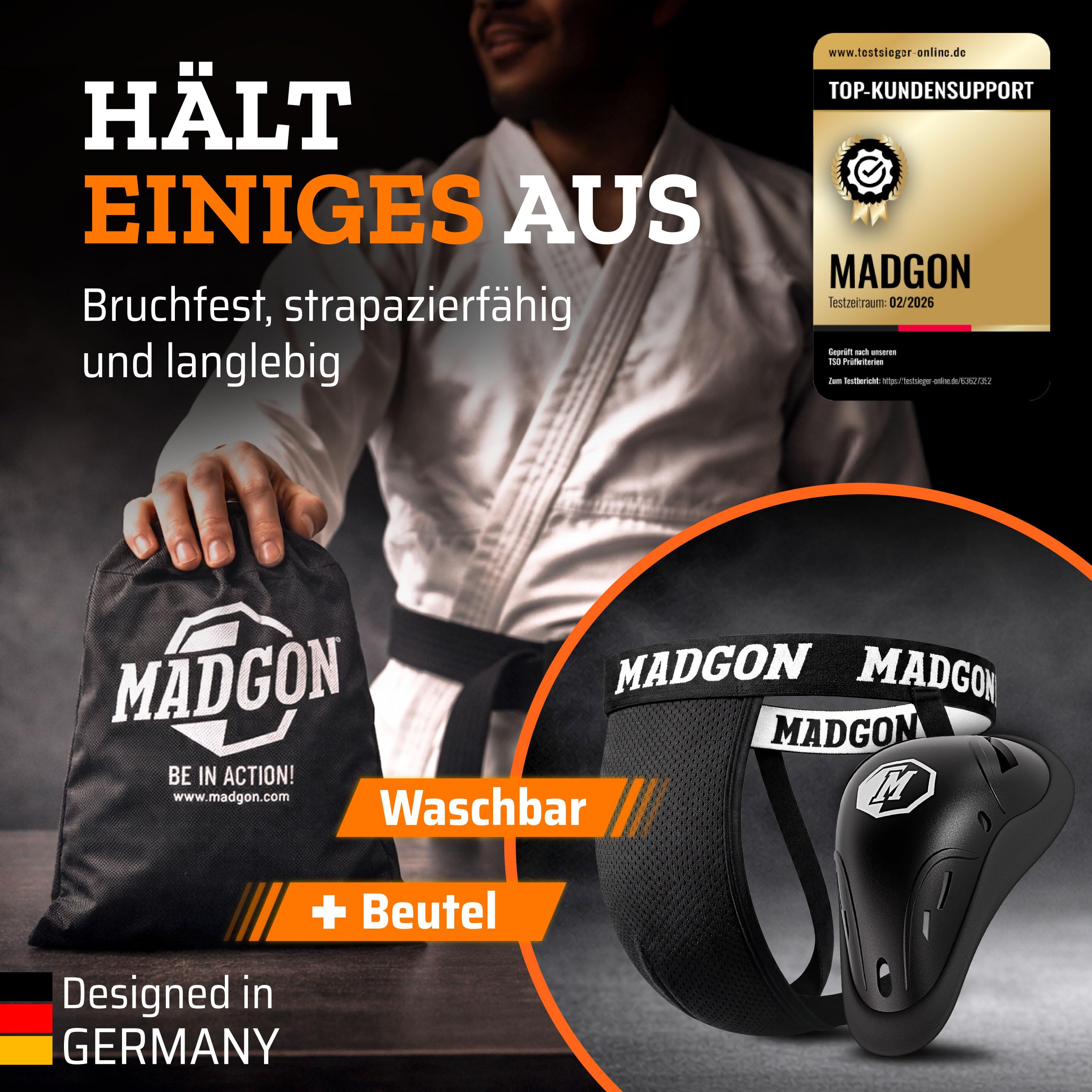 MADGON Tiefschutz – Maximale Sicherheit & Ergonomie – Verstärkter Genitalschutz für Herren