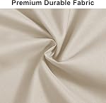 DWCN 100% Blackout Curtain Short Kitchen Curtains & Drapes 2 Panels Noise Reducing Sun Light Blocking Thermal Insulated Sound Proof with Grommet Top for Living Room (Beige,52" W x 45" L) 2 Panels