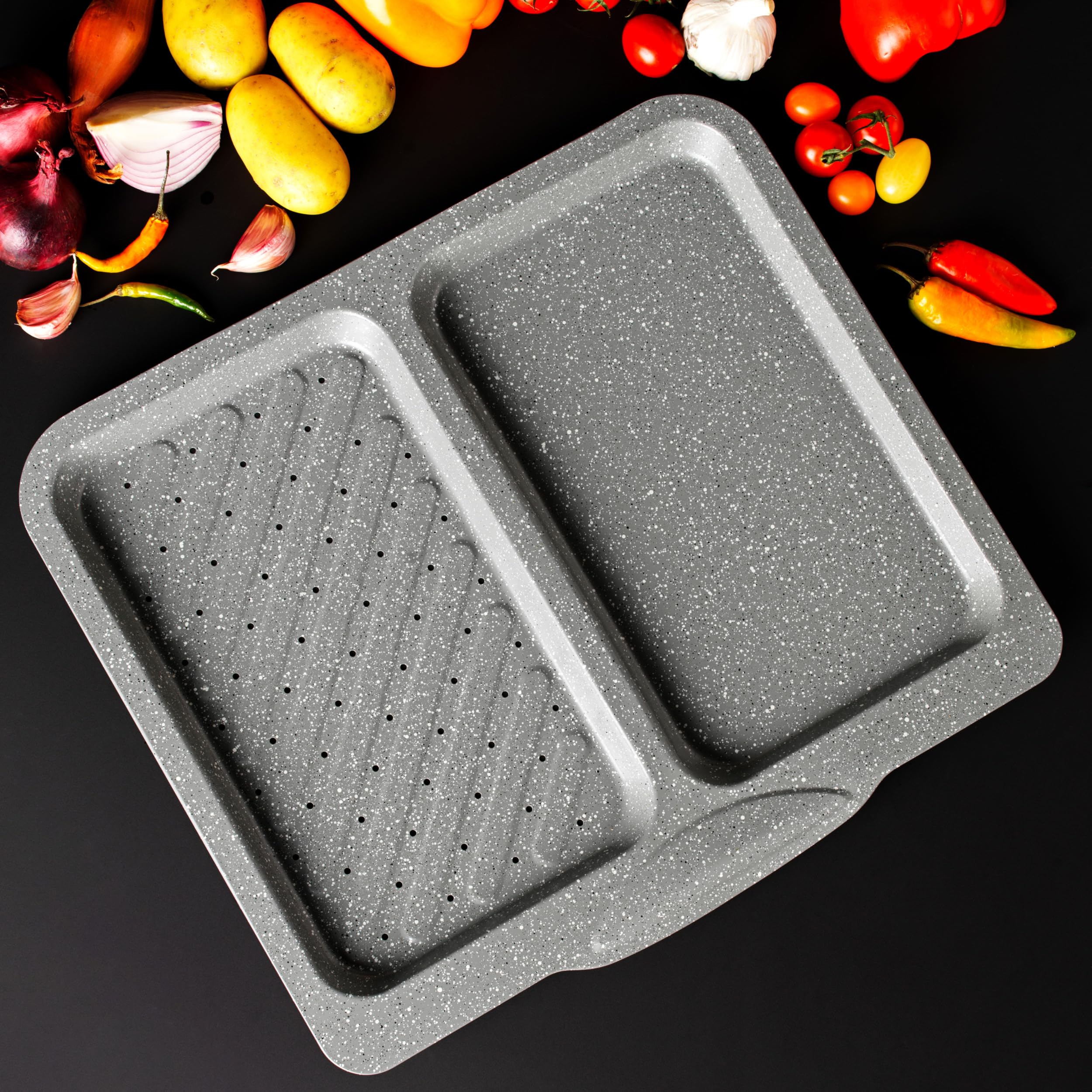 Lets Cook Cookware - 17,8 cm Victoria Sandwich Tins, confezione doppia (set da 2), base fissa, 18 cm, Teflon antiaderente, prodotto nel Regno Unito