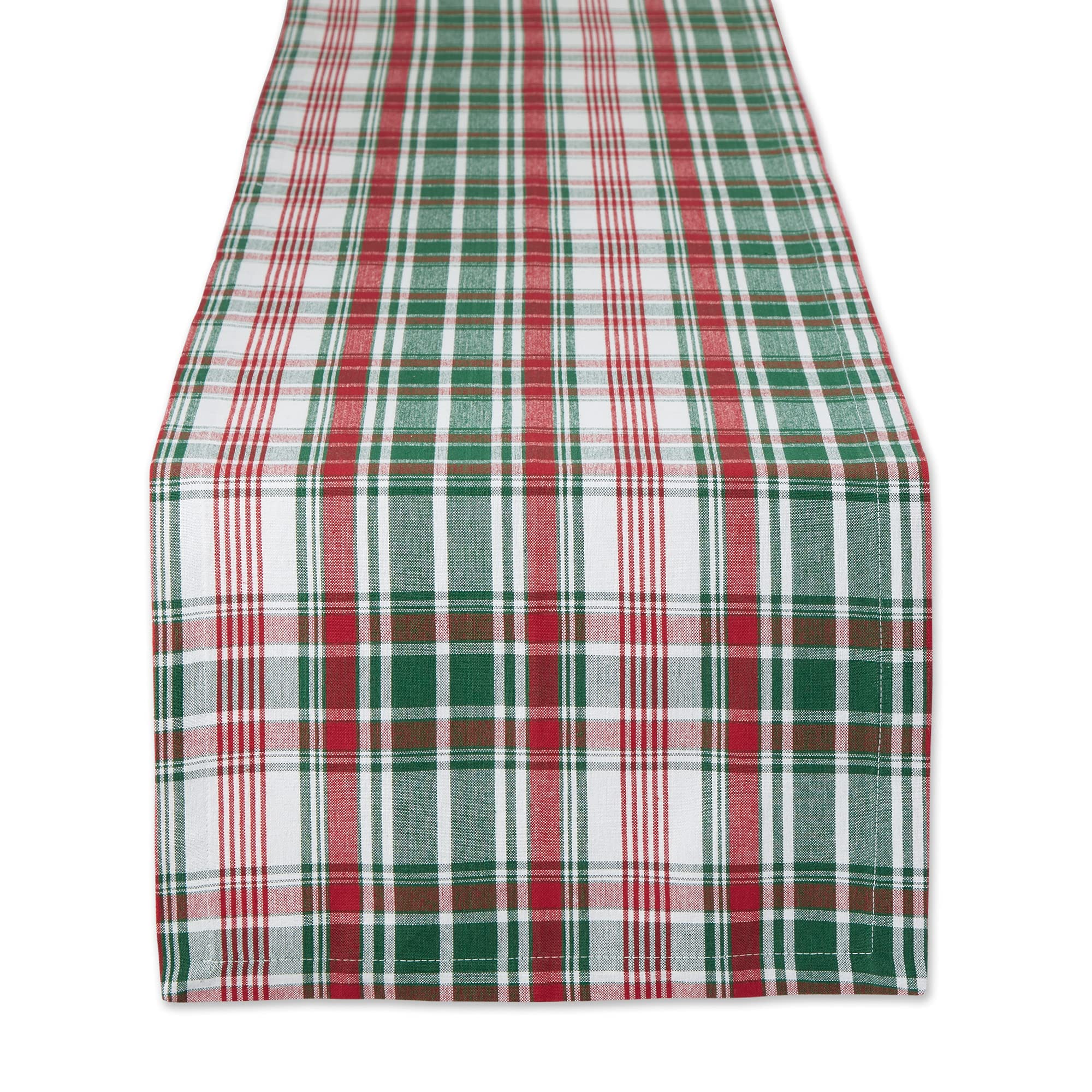 DII Tabletop, Cotton, Yuletide Plaid, Table Runner, 14x108