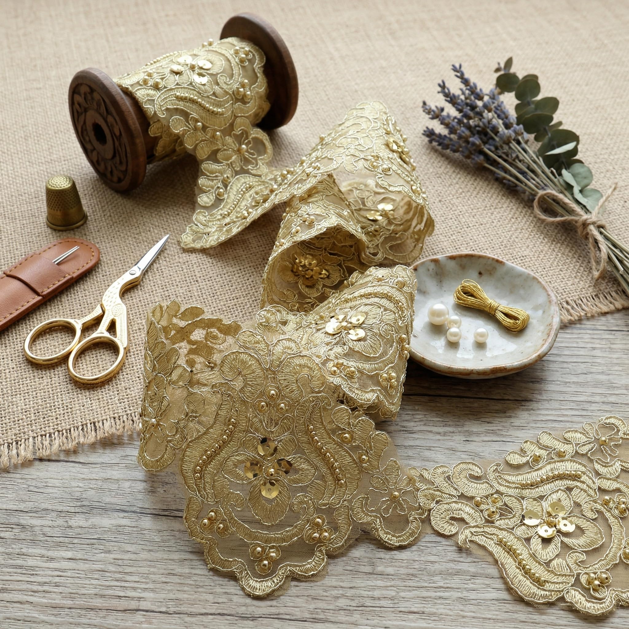 gold beaded trim for dresses Rich Gold Bead Trim