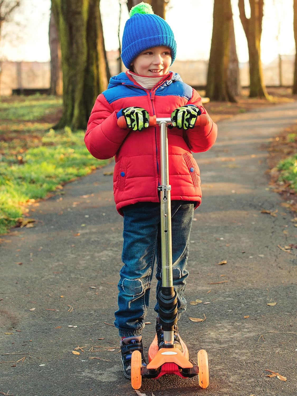 Glooarm 3 Pairs Kids Gloves Winter Gripper Knit Magic Gloves Stretch Warm Cold Weather Gloves for Boys Girls 4-12 Years - Image 6