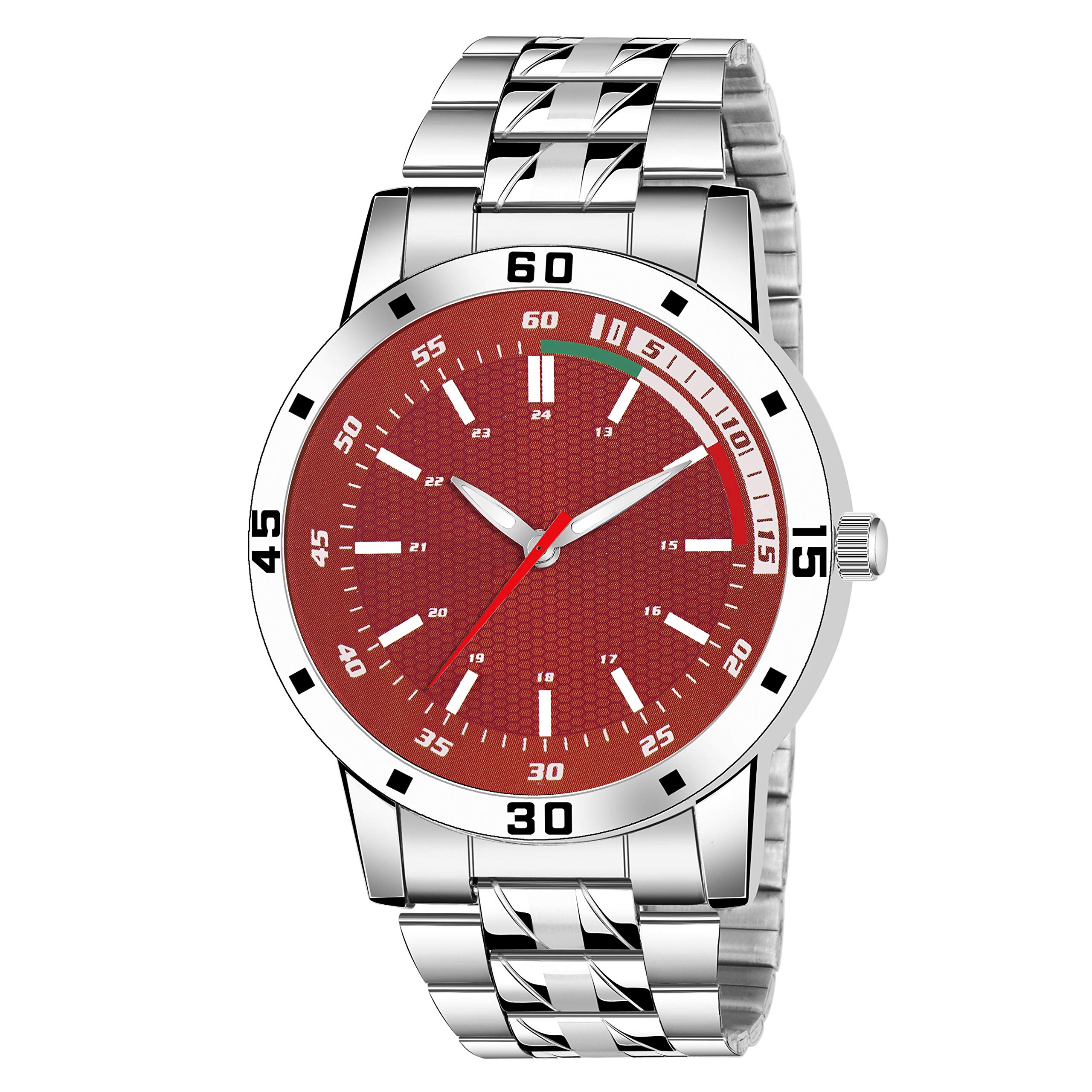 TIMESPACE Maroon Attractive Stainless Steel Analog Watch - for Men TM315T319 (Maroon) (B08342MRGH) Amazon Price History, Amazon Price Tracker