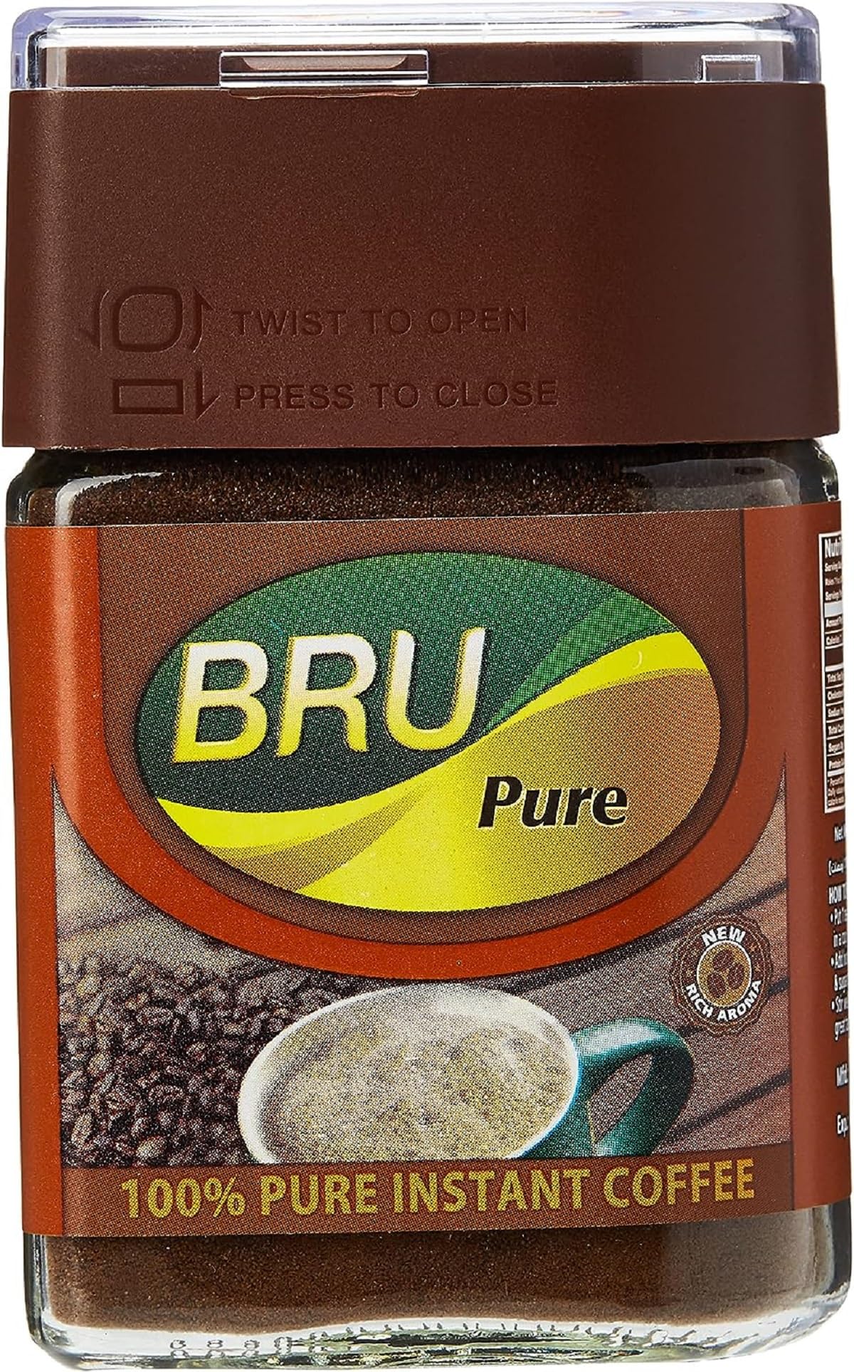 Instant Coffee Pure with 100% Aromatic Arabica and Robusta Beans - rich aroma, strong & full-bodied taste 50g