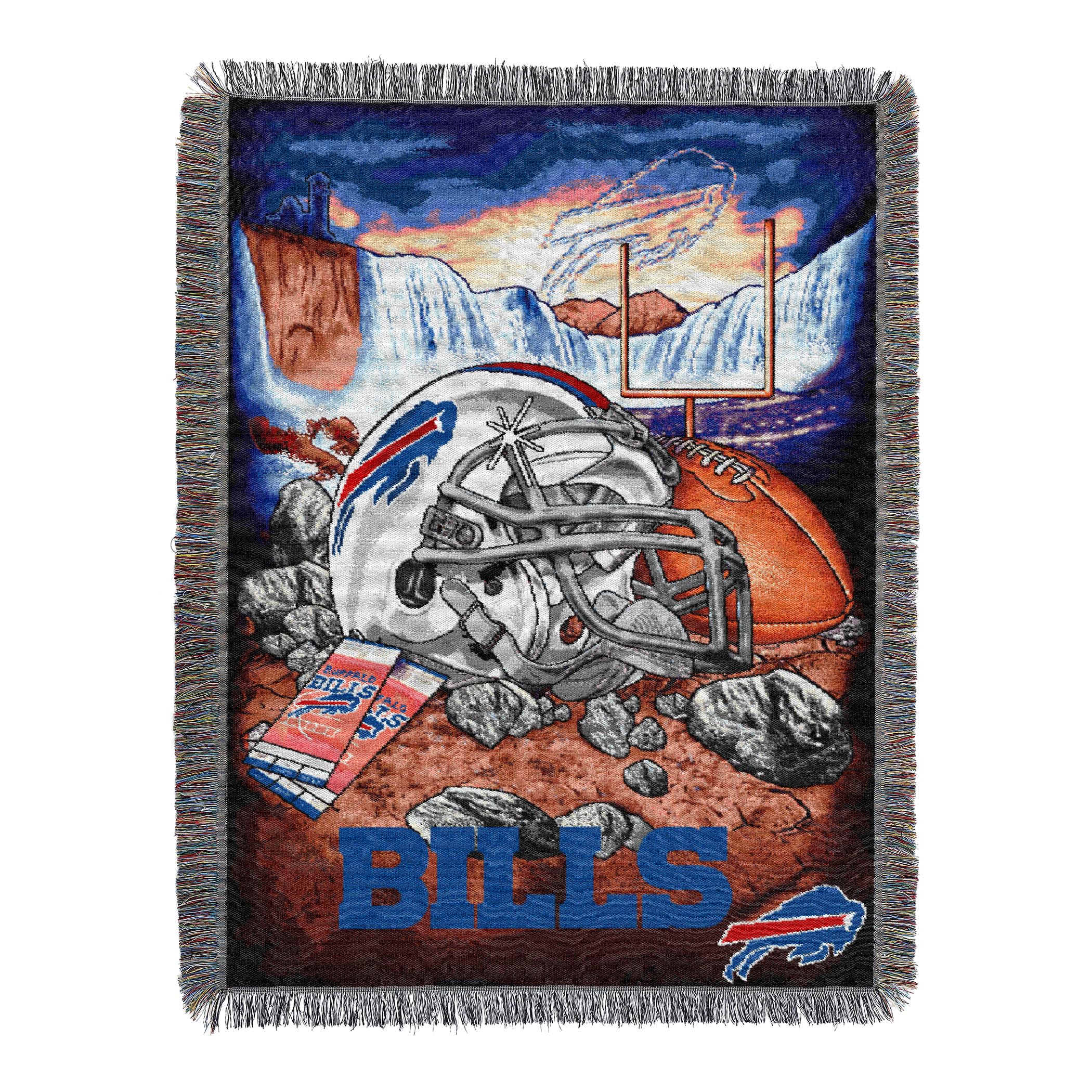Northwest NFL Buffalo Bills Unisex-Adult Woven Tapestry Throw Blanket, 48" x 60", Home Field Advantage