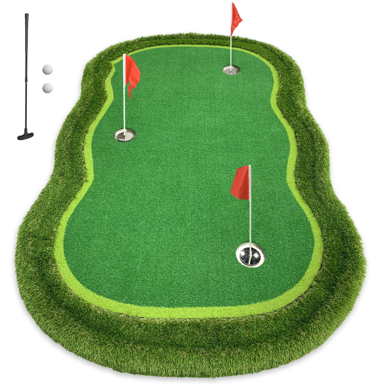 Photo 1 of Golf Putting Green Mat for Indoors Outdoor - Golf Course Practice Equipment Training Aid Golf Accessories Golf Gift for Men Women Yard Home Office Putting green-4X6.6ft