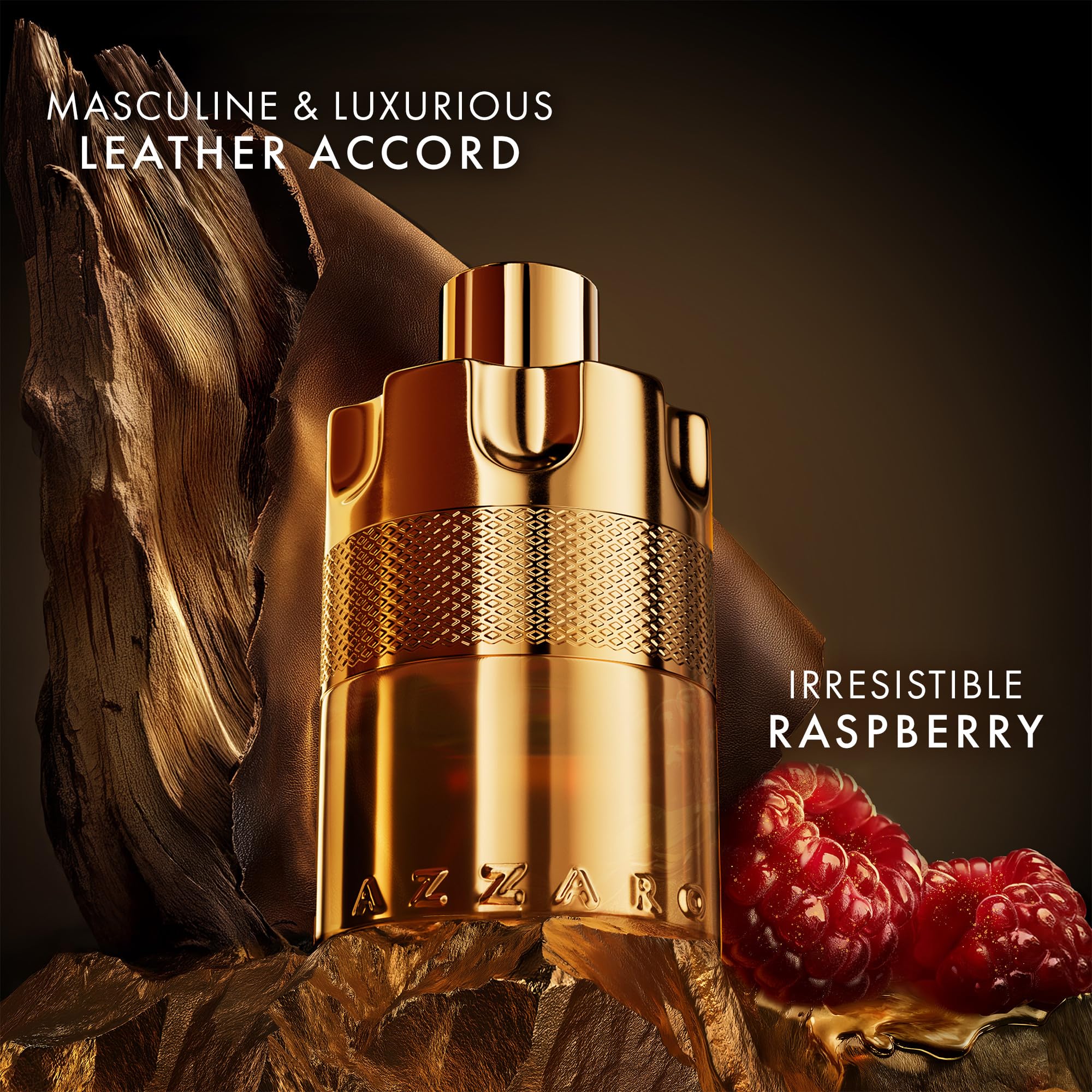 Azzaro Forever Wanted Elixir, Perfume Intenso y Sensual para Hombre, Fragancia Aromática, Notas de Irresistible Frambuesa, Vibrante Cardamomo y Masculino Acuerdo de Cuero, Larga Duración, 100 ml
