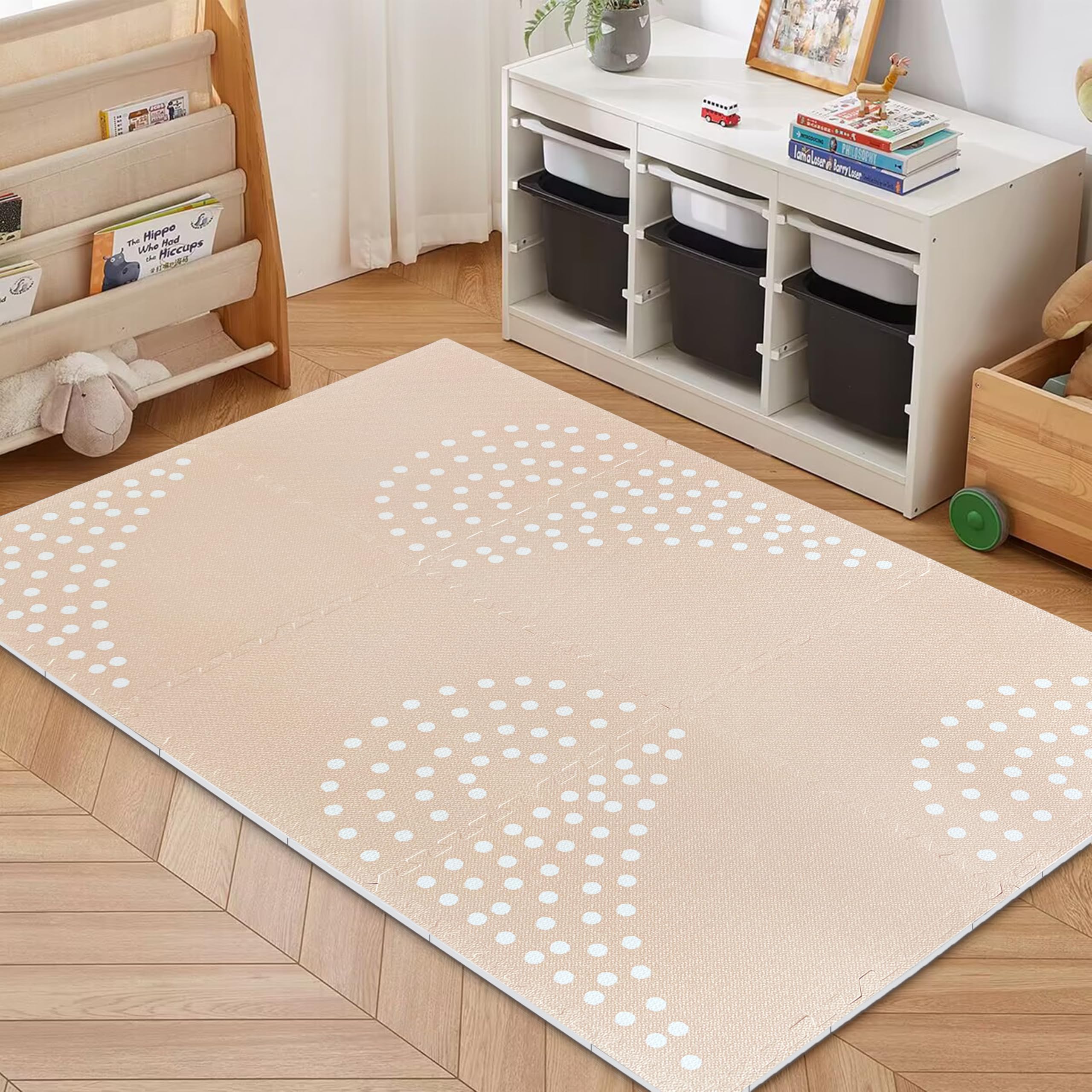Simple Kid Co. Soft Non-Toxic EVA Foam Play Mat Set 4 x 6 feet | Interlocking Tiles | Baby, Toddler, Children (Interlocking Tiles, Paisley)