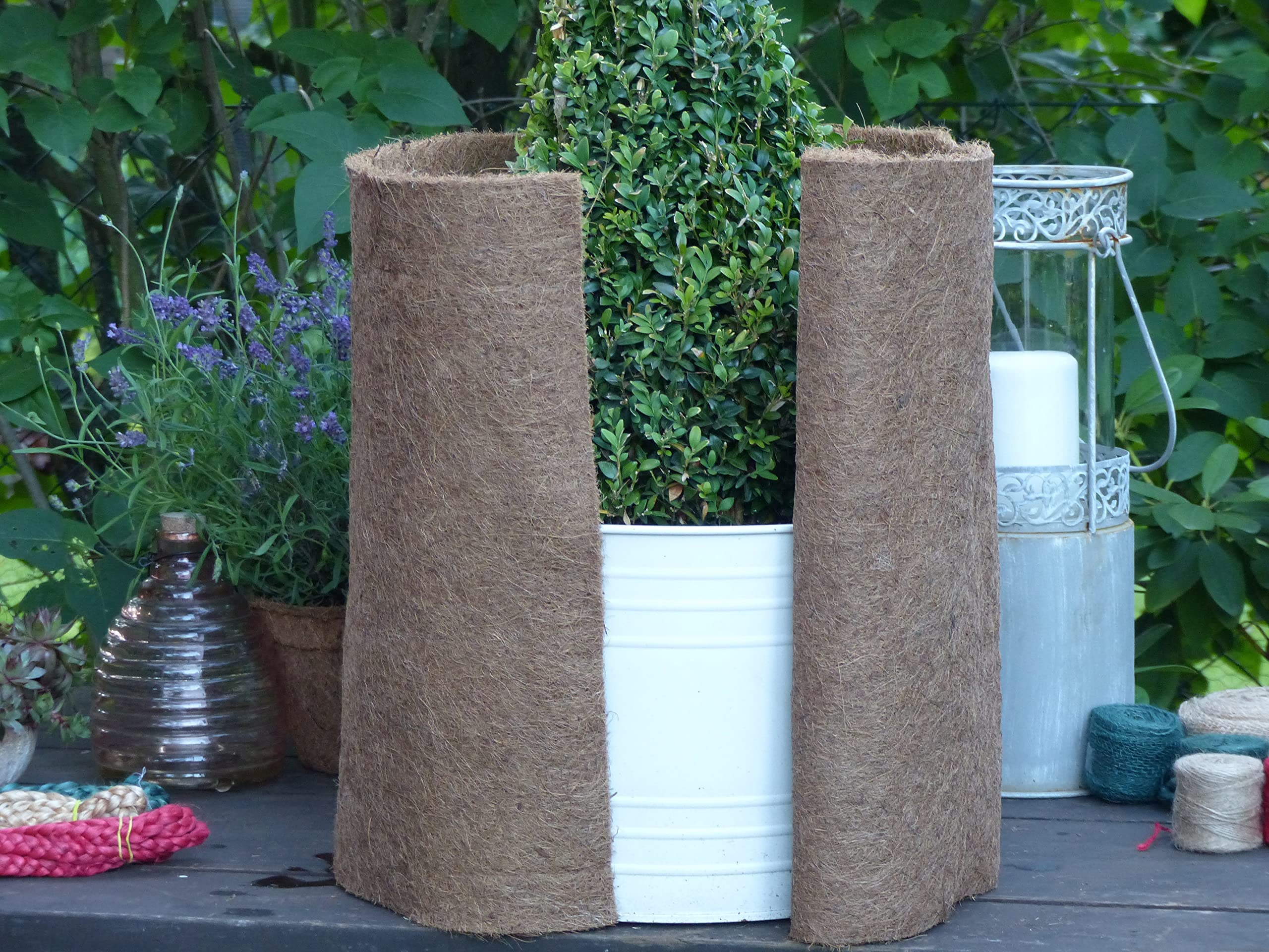 Novatool 4 esteras de cultivo para protección contra heladas, 150 x 50 cm, alfombra de fibra de coco, alfombra para roedores, alfombrilla térmica de tejido de coco, protección invernal, palmeras,