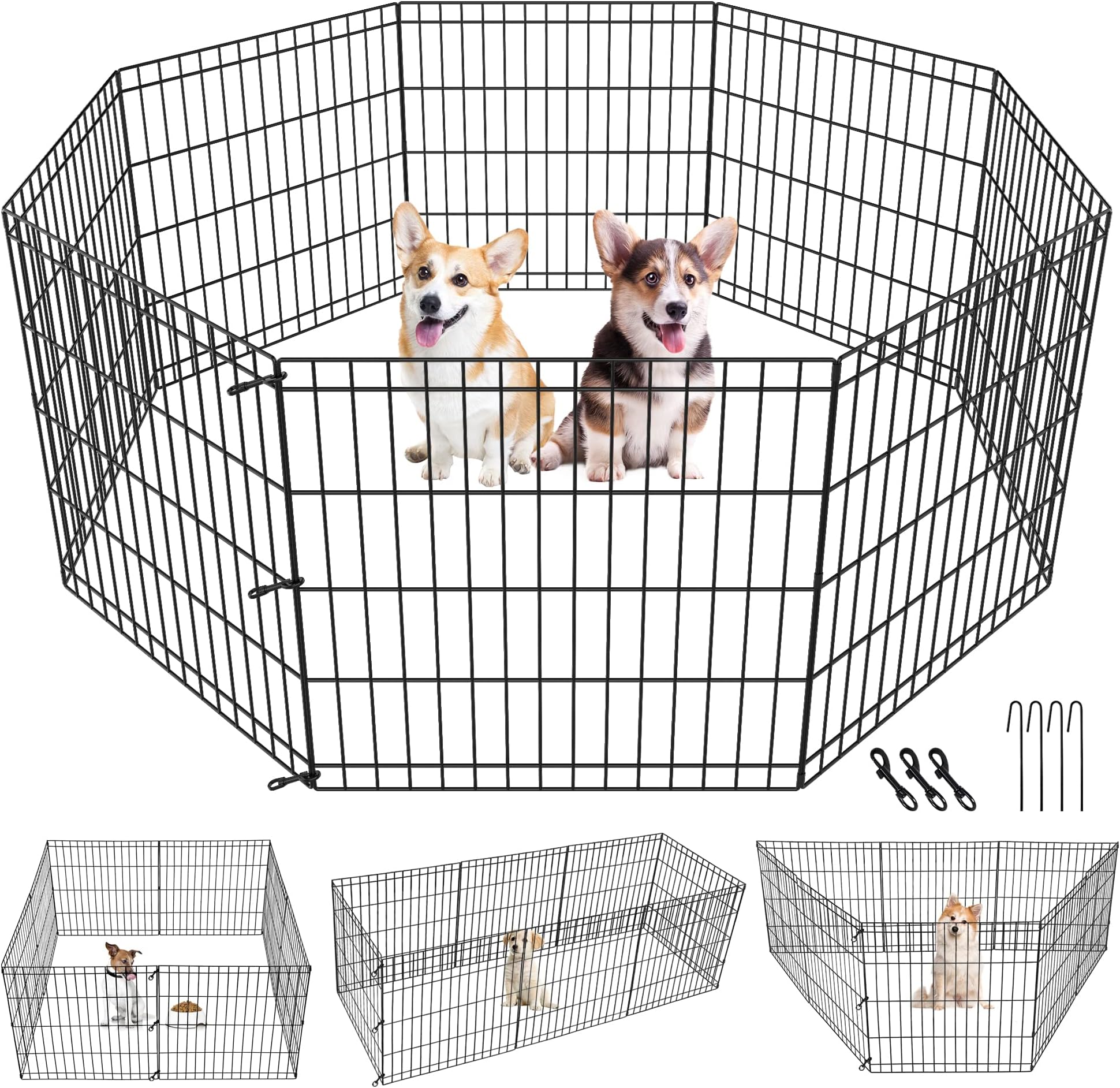 Pet Republic 24/30/36/42/48 Inch Pet Playpen Puppy Playpen