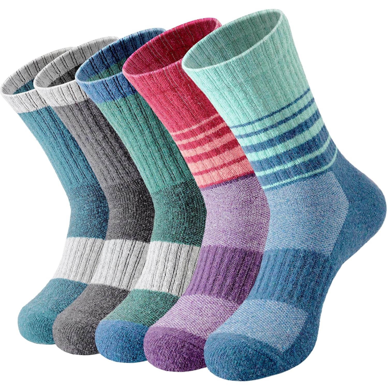 Pleneal Wool Socks for Women - Womens Winter Warm Wool Sock Men Cozy Knit Boots Socks for Women