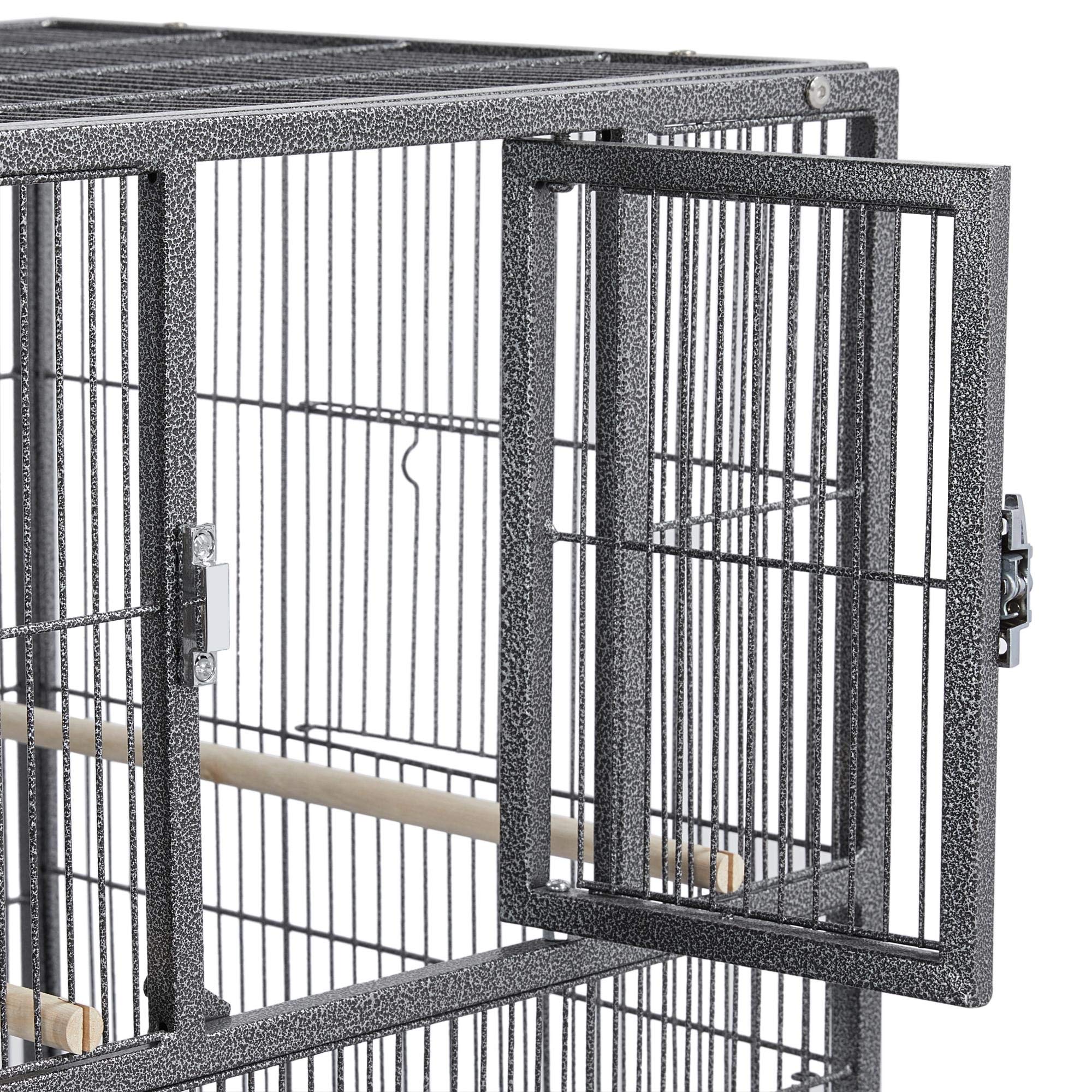 Yaheetech Großer Vogelkäfig Vögel Doppelkäfig Trennwand Trenngitter Zuchtkäfig geteilter Brutkäfig