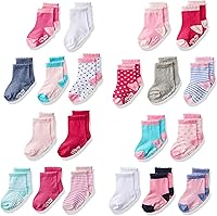 Little Me Watch Them Grow Ankle Socks 20-Pack: 0-12 & 12-24 Months Assorted Sizes for Baby Boys & Girls