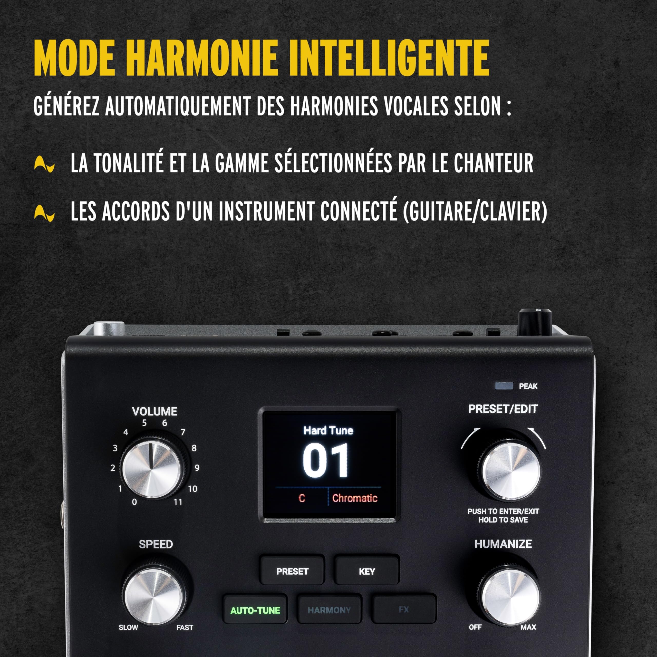 HeadRush VX5 - Pédale d'effets Vocaux avec Antares AutoTune, Correction de Tonalité en Temps Réel, Harmonie vocale, Entrées Guitare et Micro, Interface Audio