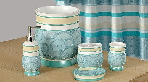 Miniatura 6 de Juego de accesorios decorativos de baño de 6 piezas de cerámica (Venezia Acqua)