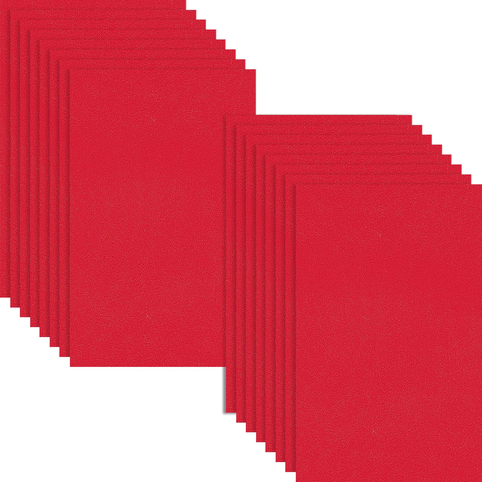 HXJDAM 16 pcs Felt Sheets, 29 cm x 18 cm Red Felt Fabric, Non-Woven Fabric for DIY Sewing Crafts, and School Projects (7.2" X 11.6")