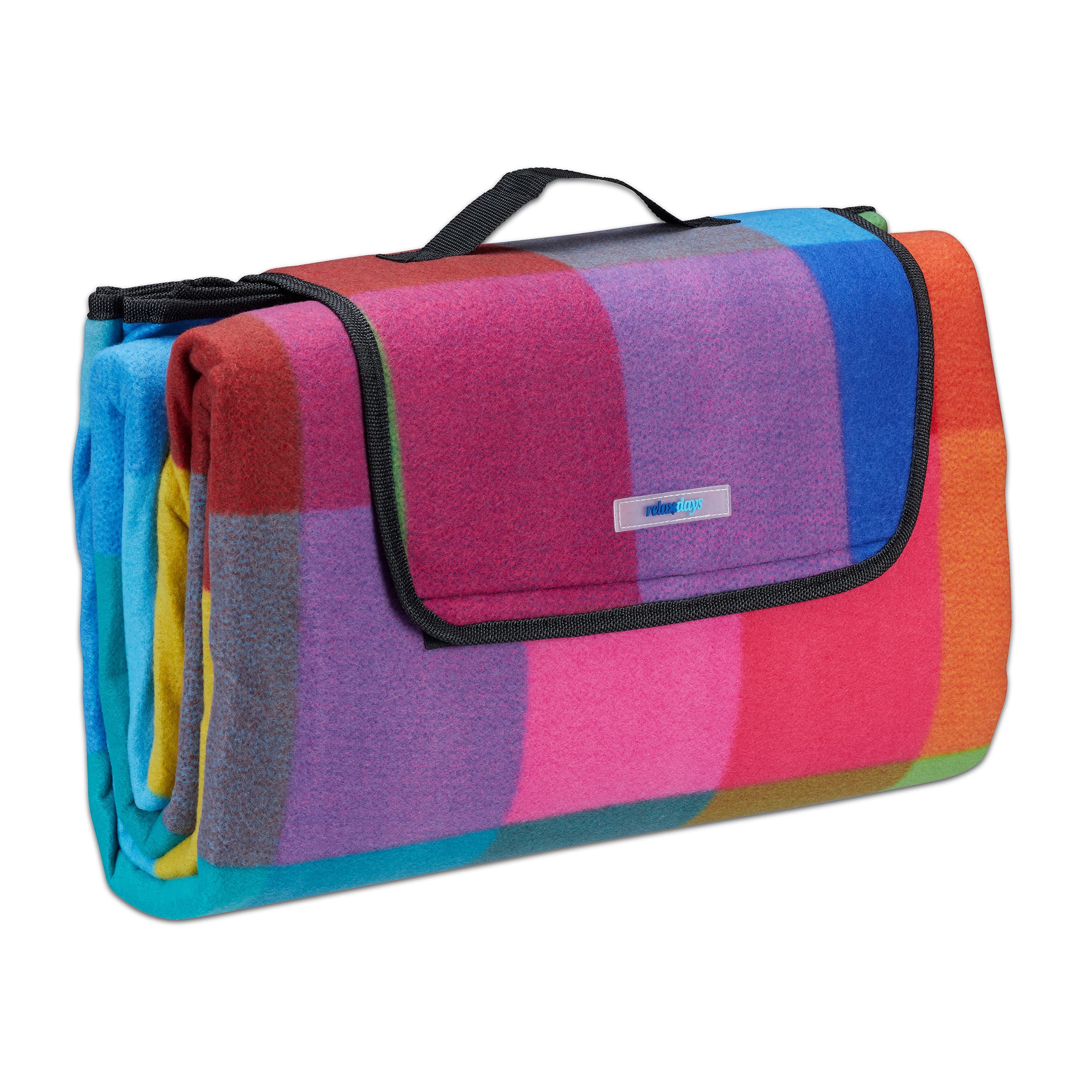 Relaxdays Coperta da Picnic XXL Impermeabile Rivestito Alluminio Isolante 200x200