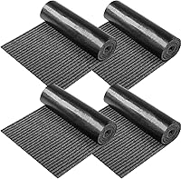 Vista 9 de Nuanchu 2 rollos grandes de tapetes semiacabados para exteriores, de 16 x 79 pulgadas, tapete para puerta estrecha, antideslizante, impermeable, Café