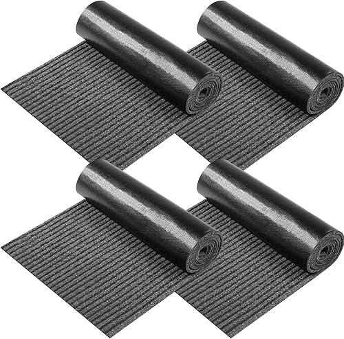 Vista 8 de Nuanchu 1 rollo de tapete grande semiacabado para exteriores, de 16 x 79 pulgadas, tapete para puerta angosta, antideslizante, impermeable, para Azul